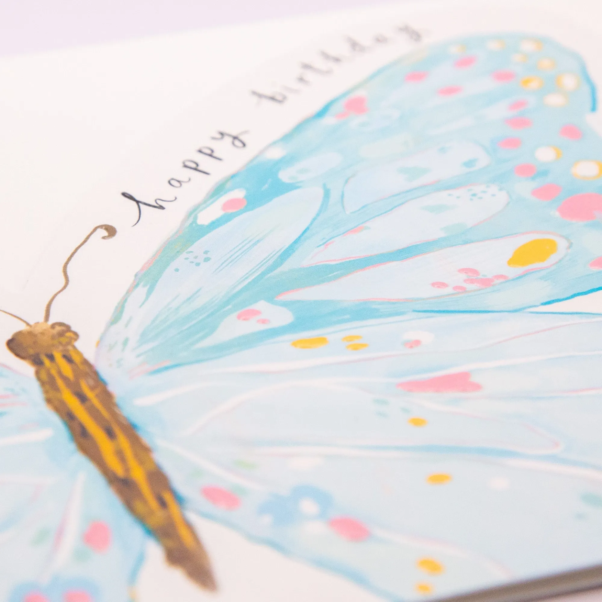 Birthday|For Her*Whistlefish Blue Butterfly Birthday Card