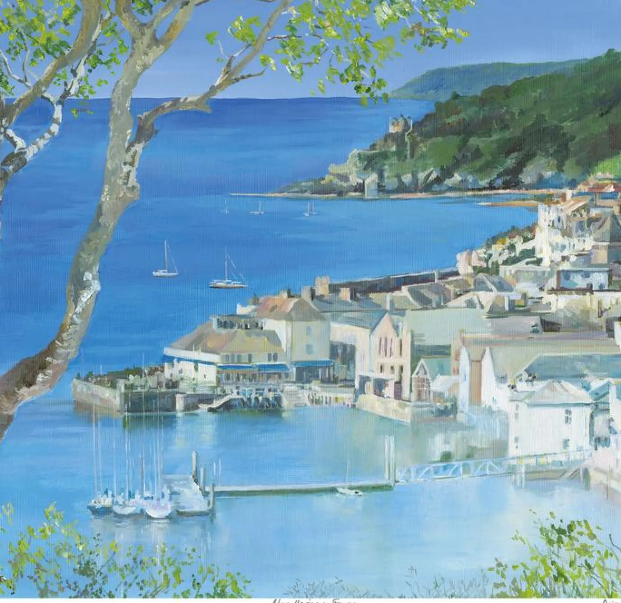 Unframed Prints*Whistlefish Blue Horizon, Fowey Large Art Print