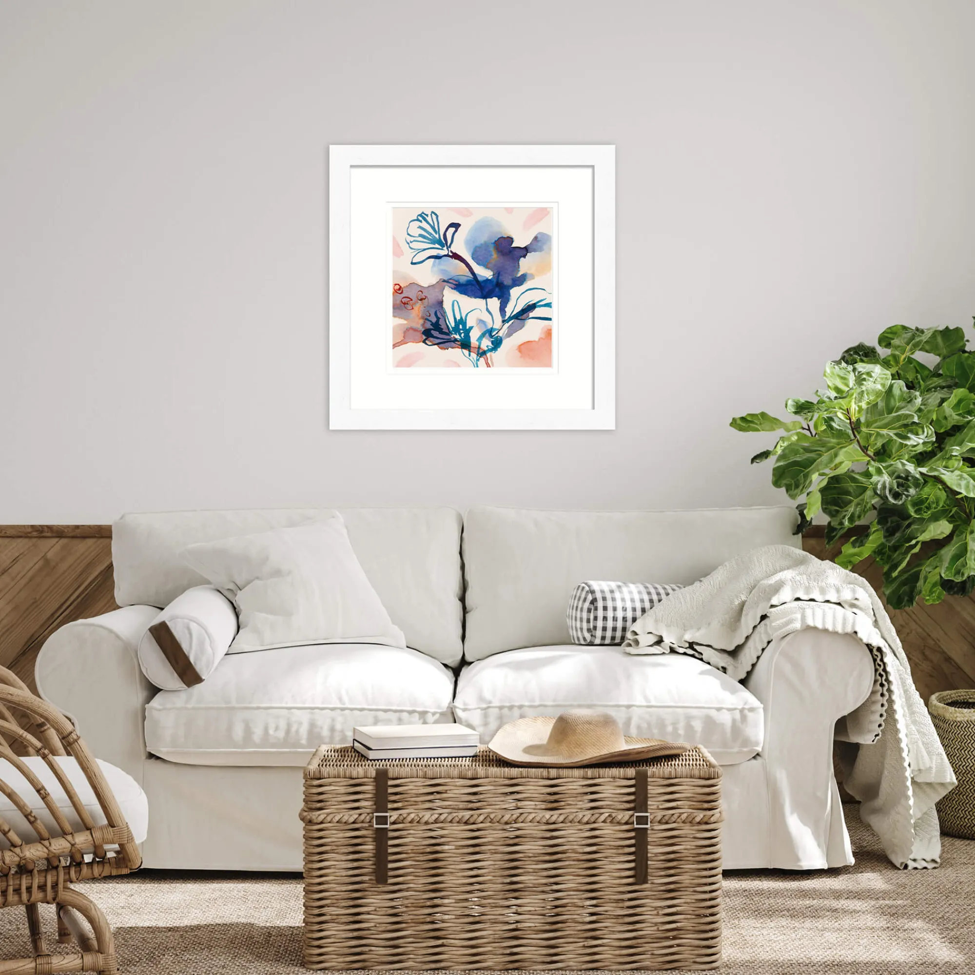 Floral & Flowers|Framed Prints*Whistlefish Blue Iris Medium Framed Print