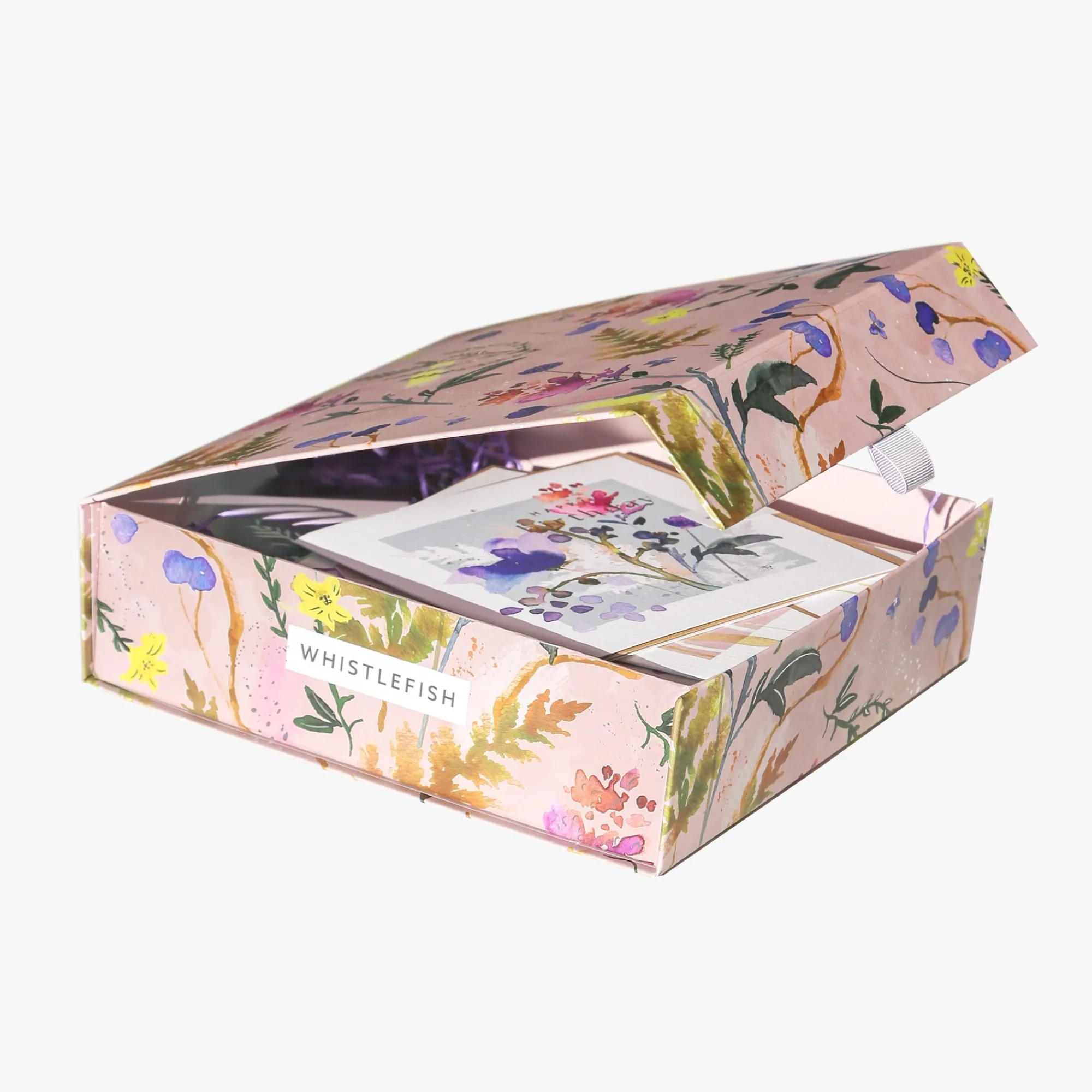 Floral Gifts|Card Gift Boxes*Whistlefish Blue Poppy & Thyme Card Gift Box