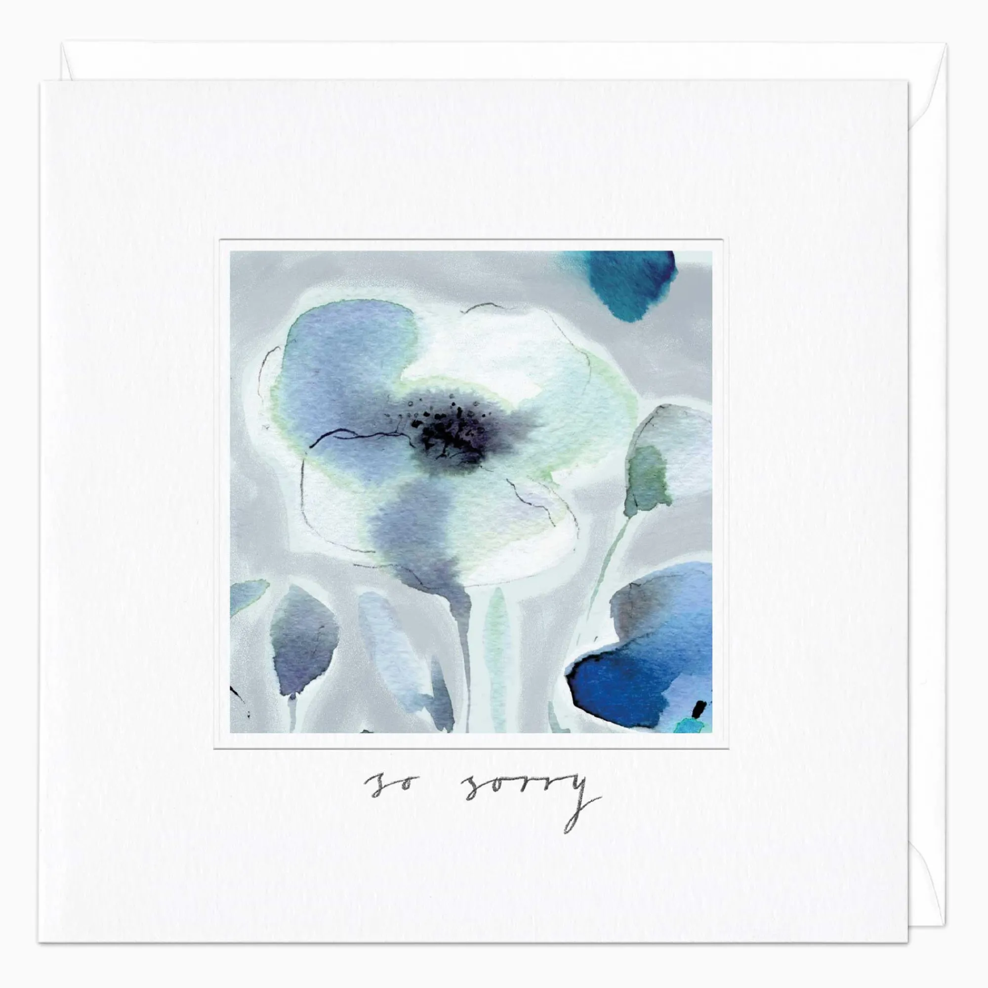 Sympathy*Whistlefish Blue Poppy Sympathy Card