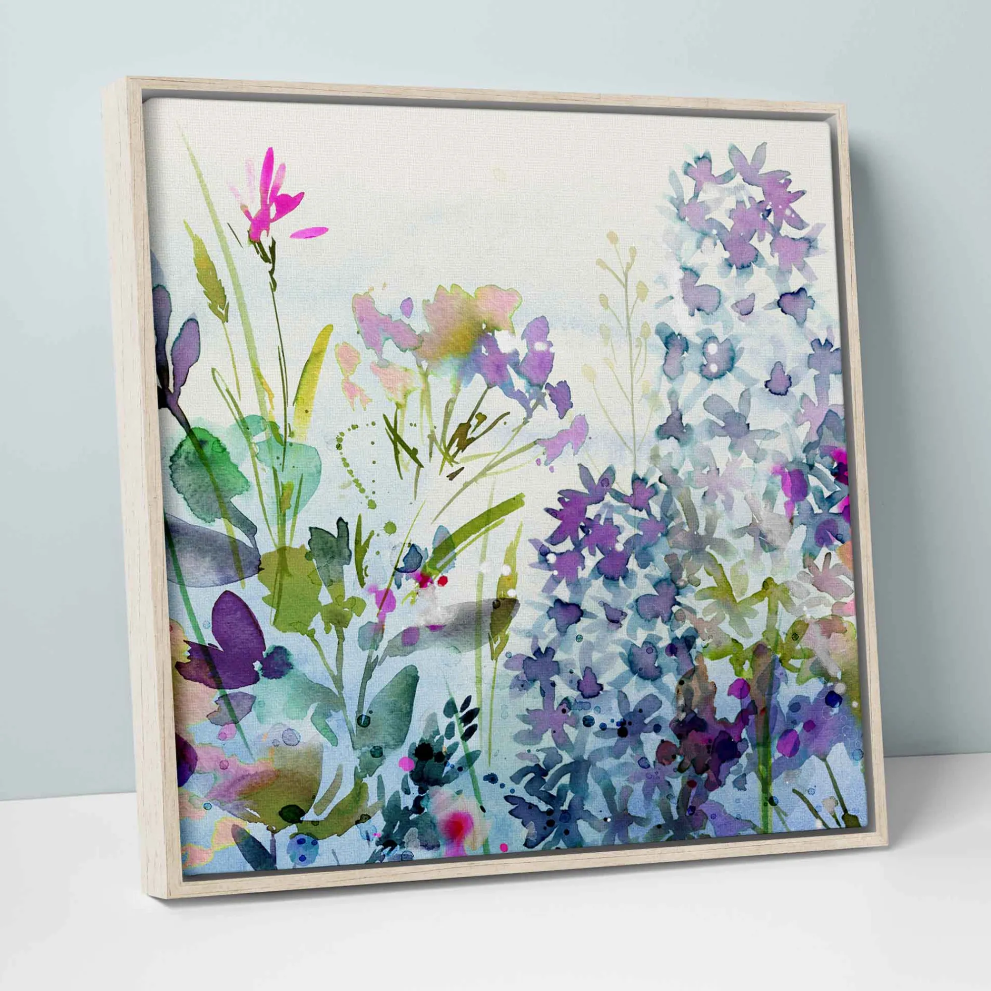 Floral & Flowers|Framed Canvas*Whistlefish Blue Rye Large Framed Canvas