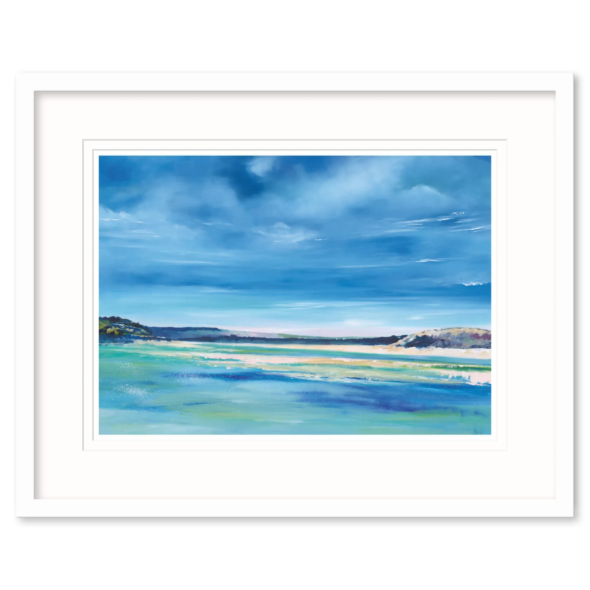 Coastal Scenes|Framed Prints*Whistlefish Blue Waters, Daymer Beach Framed Print