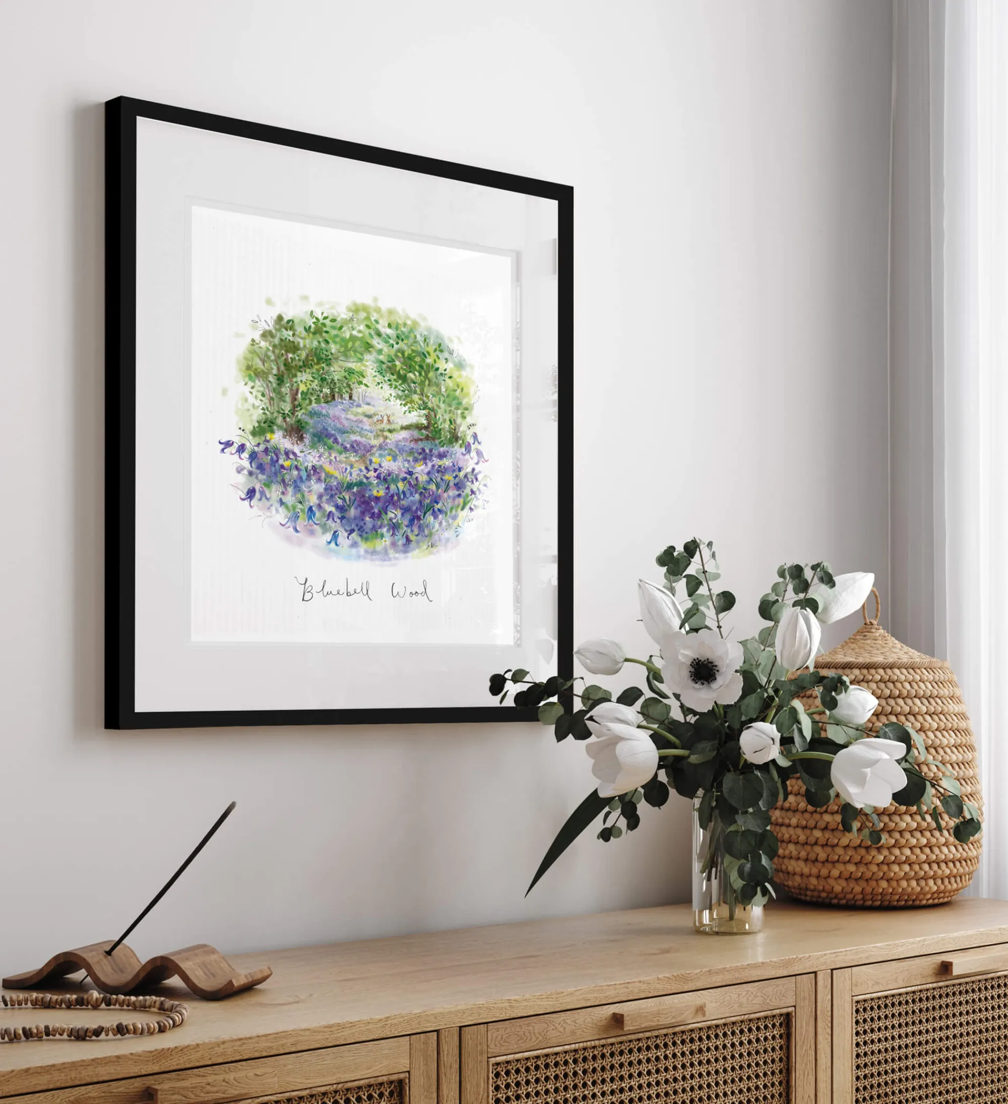 Floral & Flowers|Framed Prints*Whistlefish Bluebell Wood Dream View Sml Framed Print