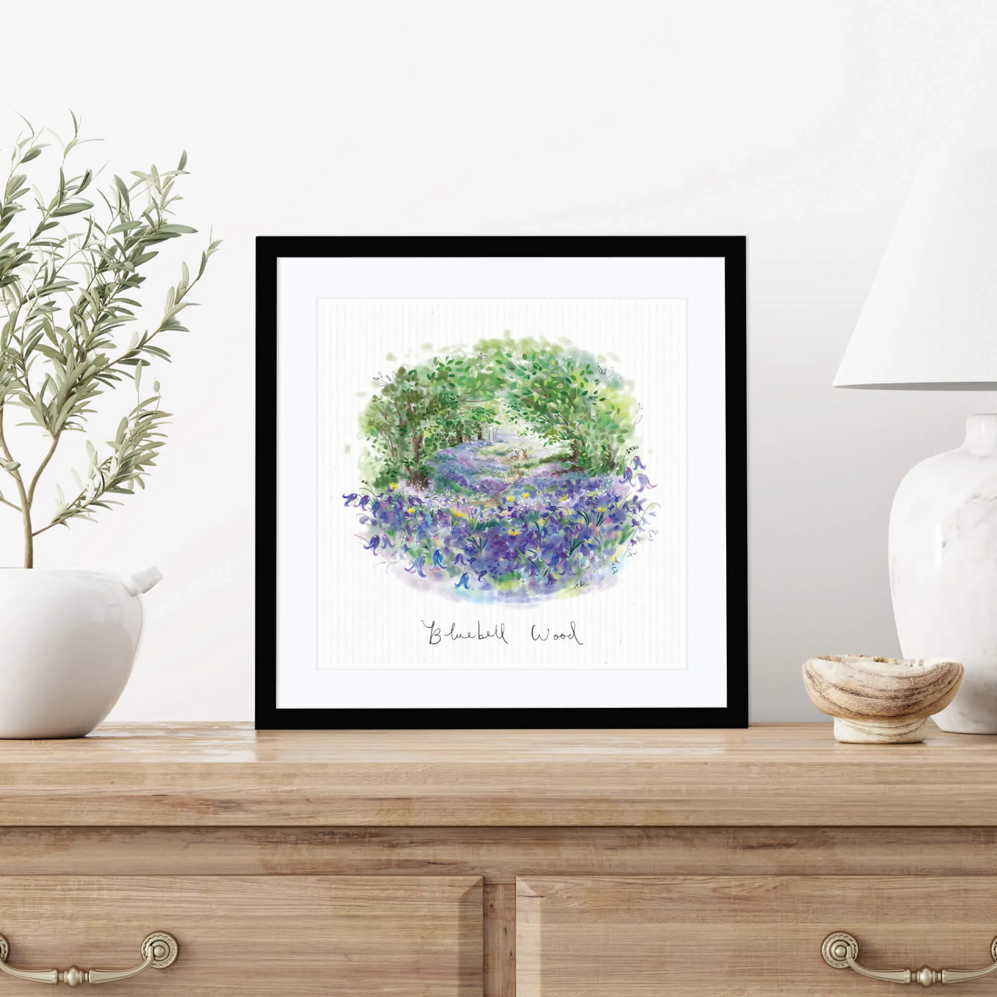 Floral & Flowers|Framed Prints*Whistlefish Bluebell Wood Dream View Sml Framed Print