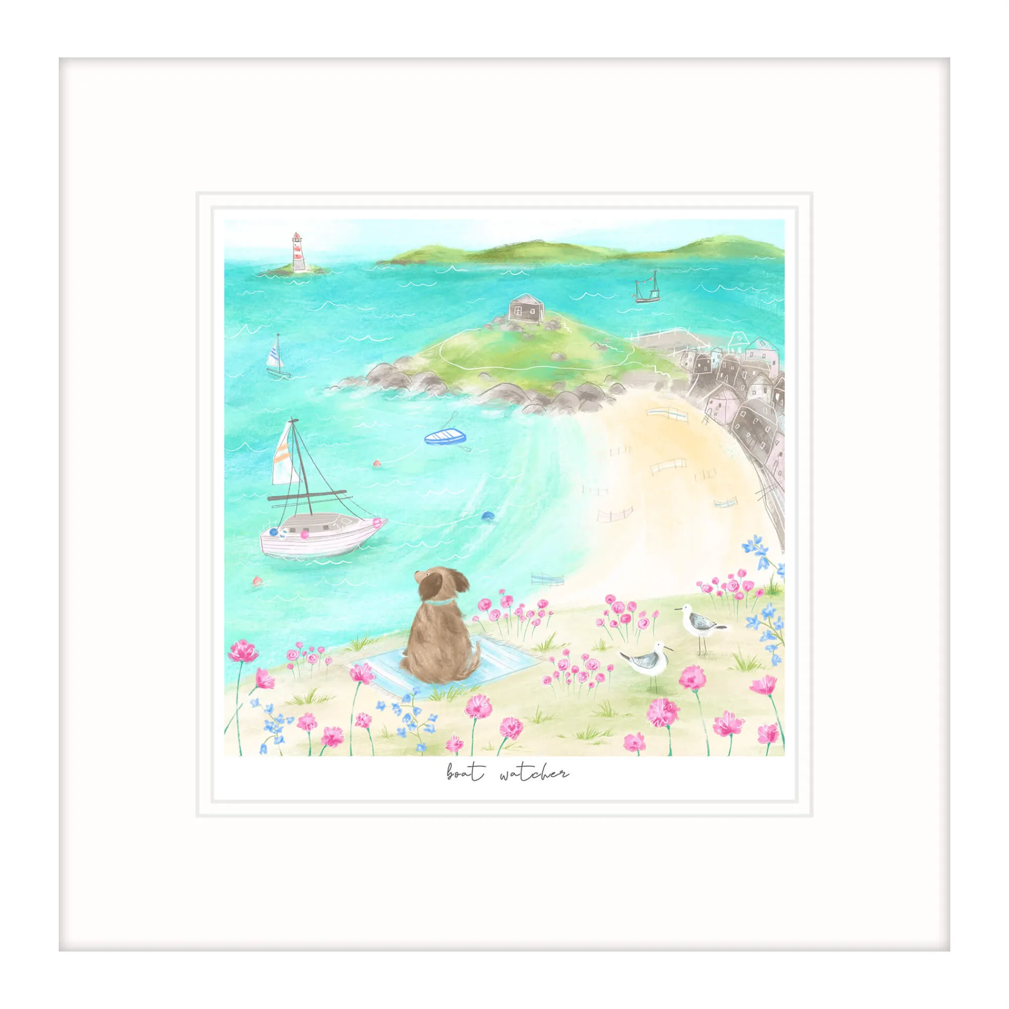 Coastal Scenes|Framed Prints*Whistlefish Boat Watcher Framed Print