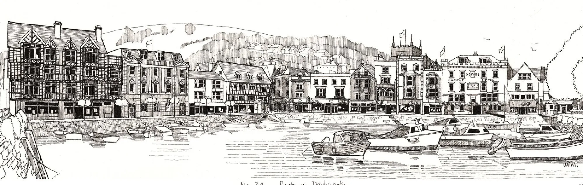 Unframed Prints*Whistlefish Boats At Dartmouth Print