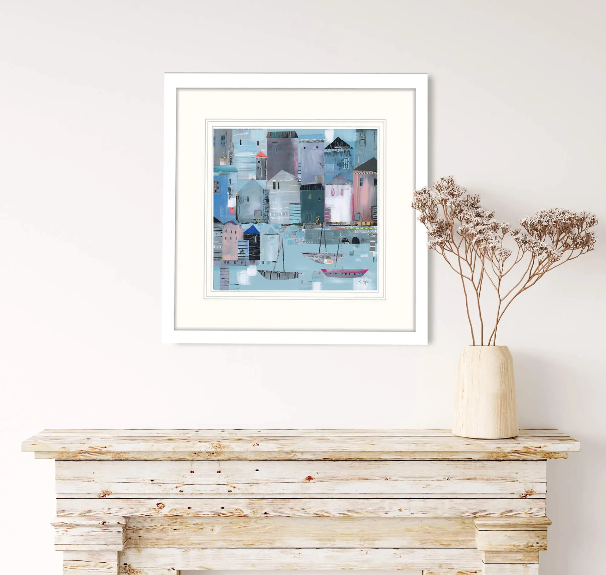 Unframed Prints*Whistlefish Boats By The Sea Art Print