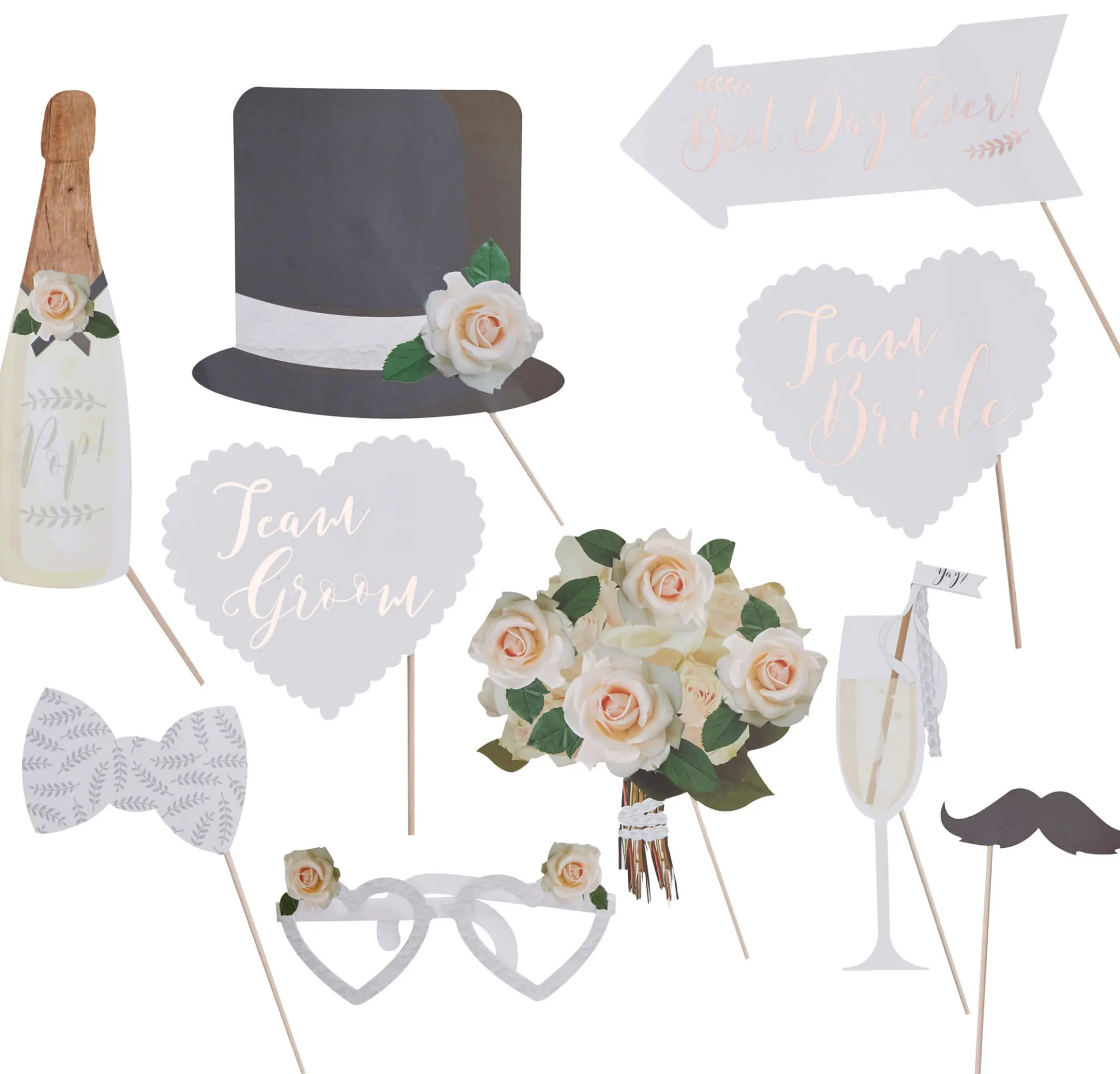 Wedding*Whistlefish Botanical Photo Booth Props