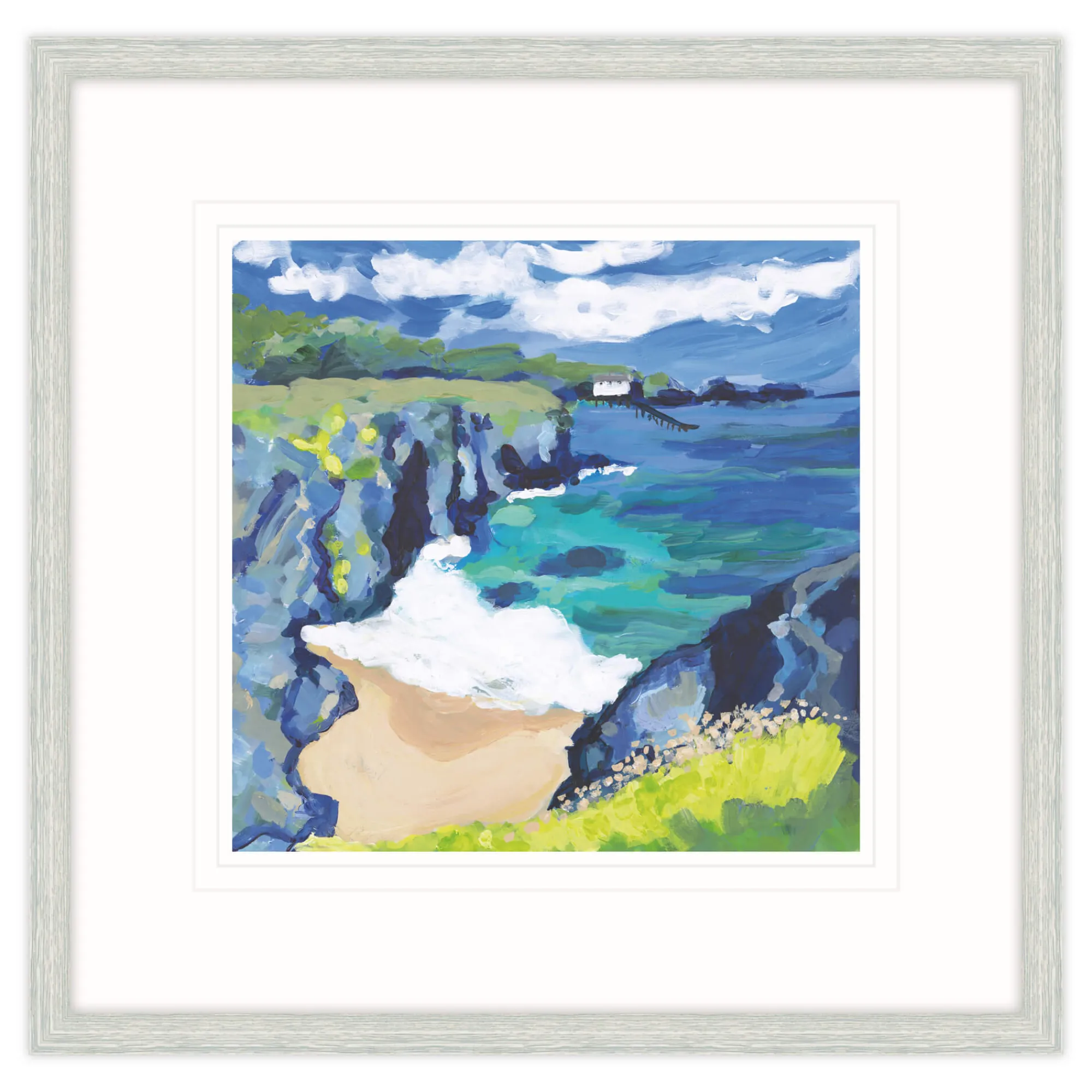 Coastal Scenes|Framed Prints*Whistlefish Breakers In The Cove Framed Print