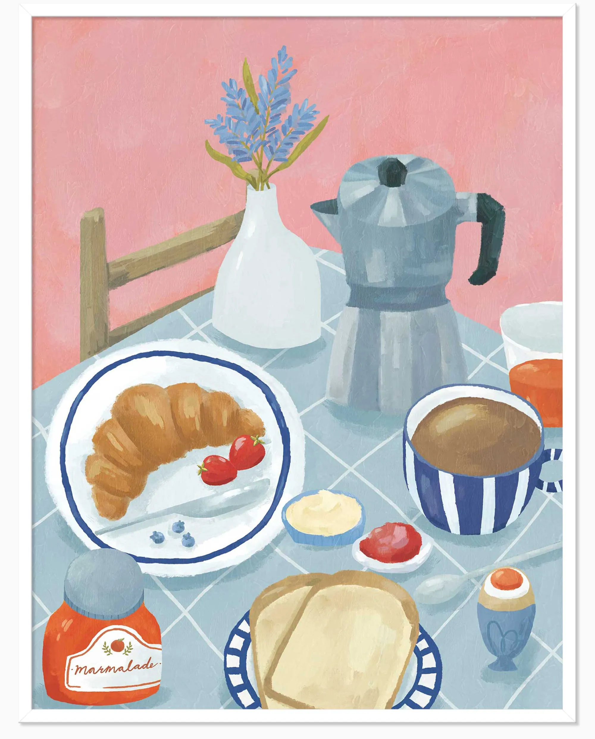 Floral & Flowers|Featured Artwork*Whistlefish Breakfast Table Framed Print