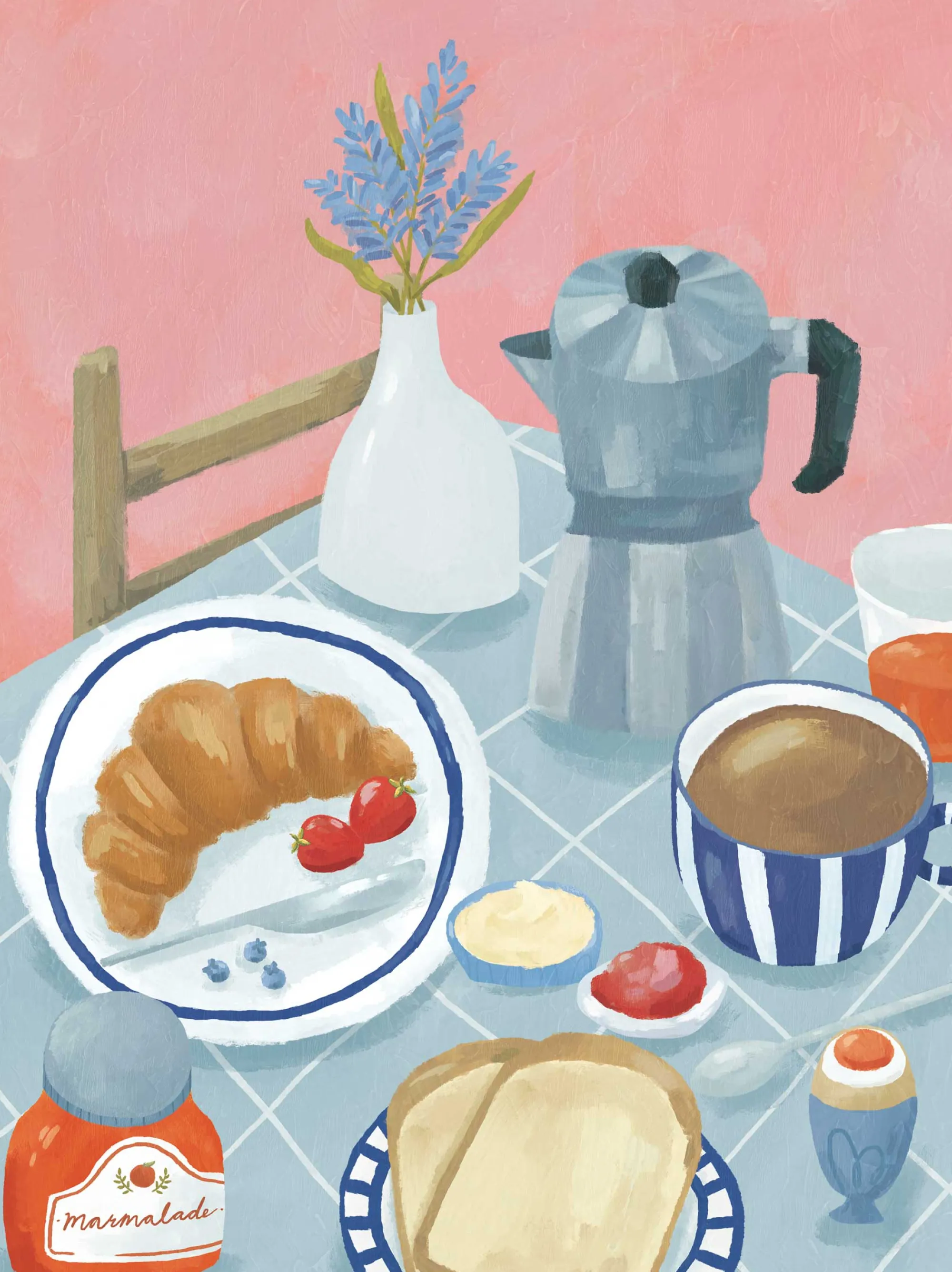 Floral & Flowers|Featured Artwork*Whistlefish Breakfast Table Framed Print