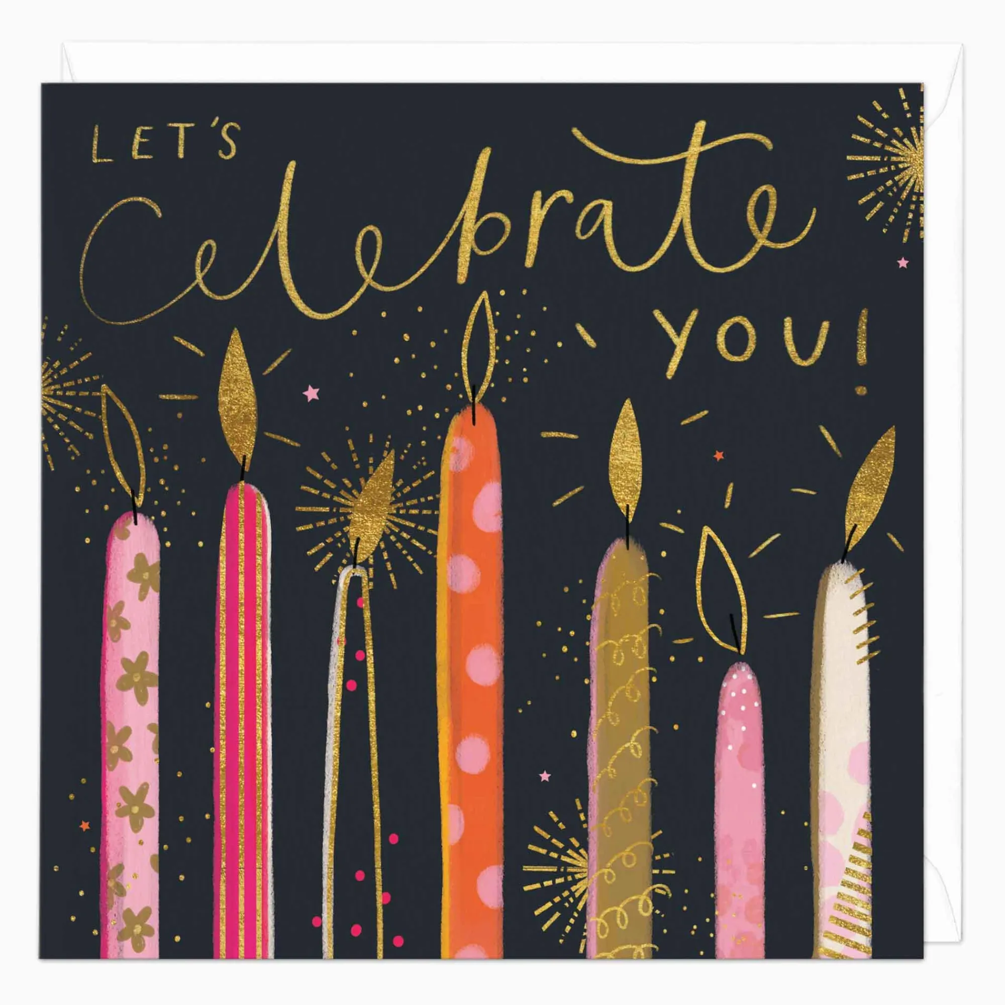 Celebration|Birthday*Whistlefish Bright Bold Candles Birthday Card