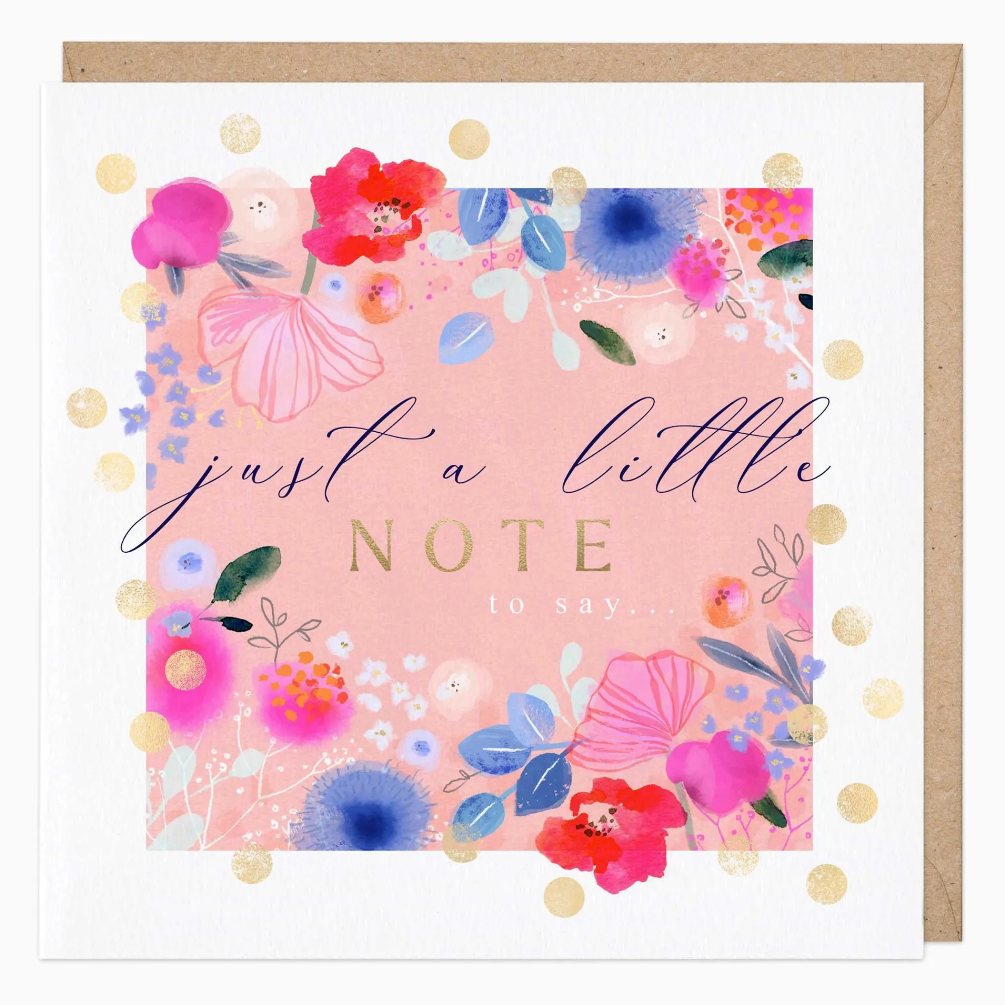 Just To Say*Whistlefish Bright Flowers Note Card