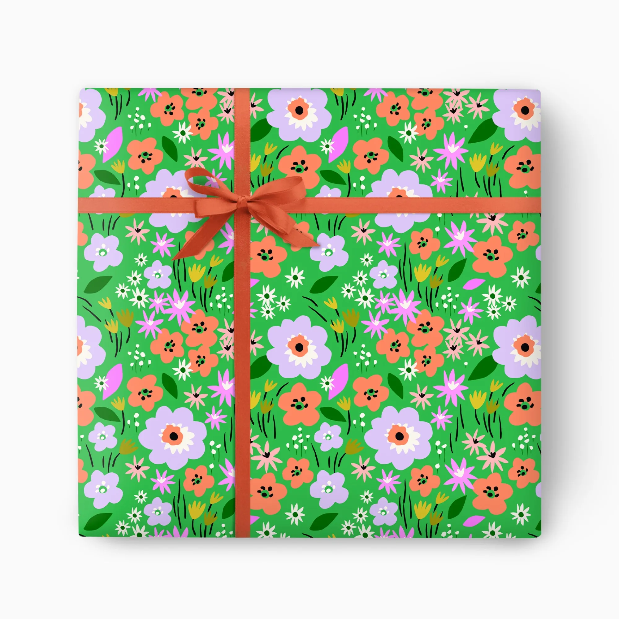 Gift Wrap*Whistlefish Bright Green floral Wrapping Paper