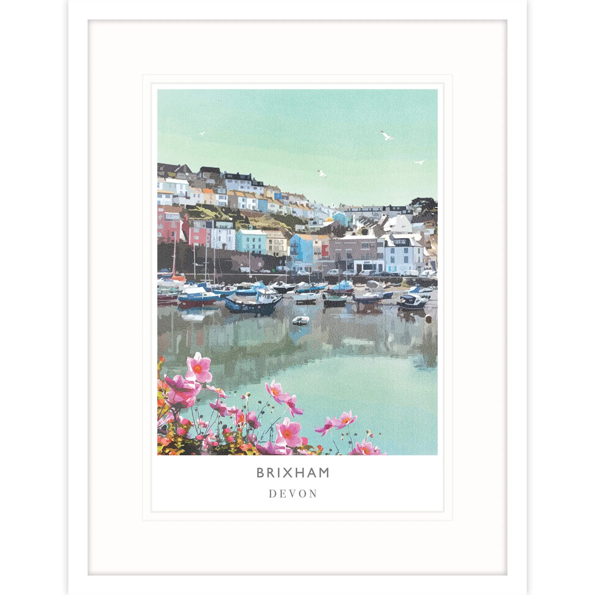 Travel|Framed Prints*Whistlefish Brixham Framed Print