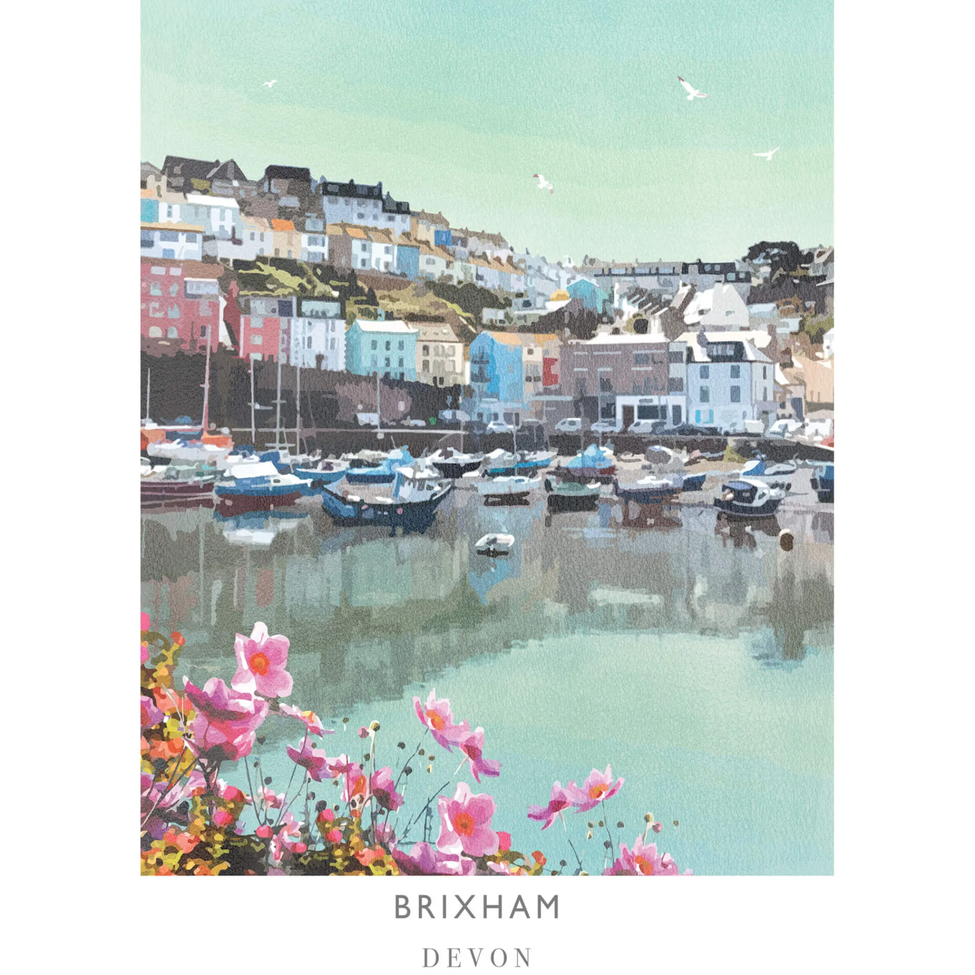 Unframed Prints*Whistlefish Brixham Large Art Print