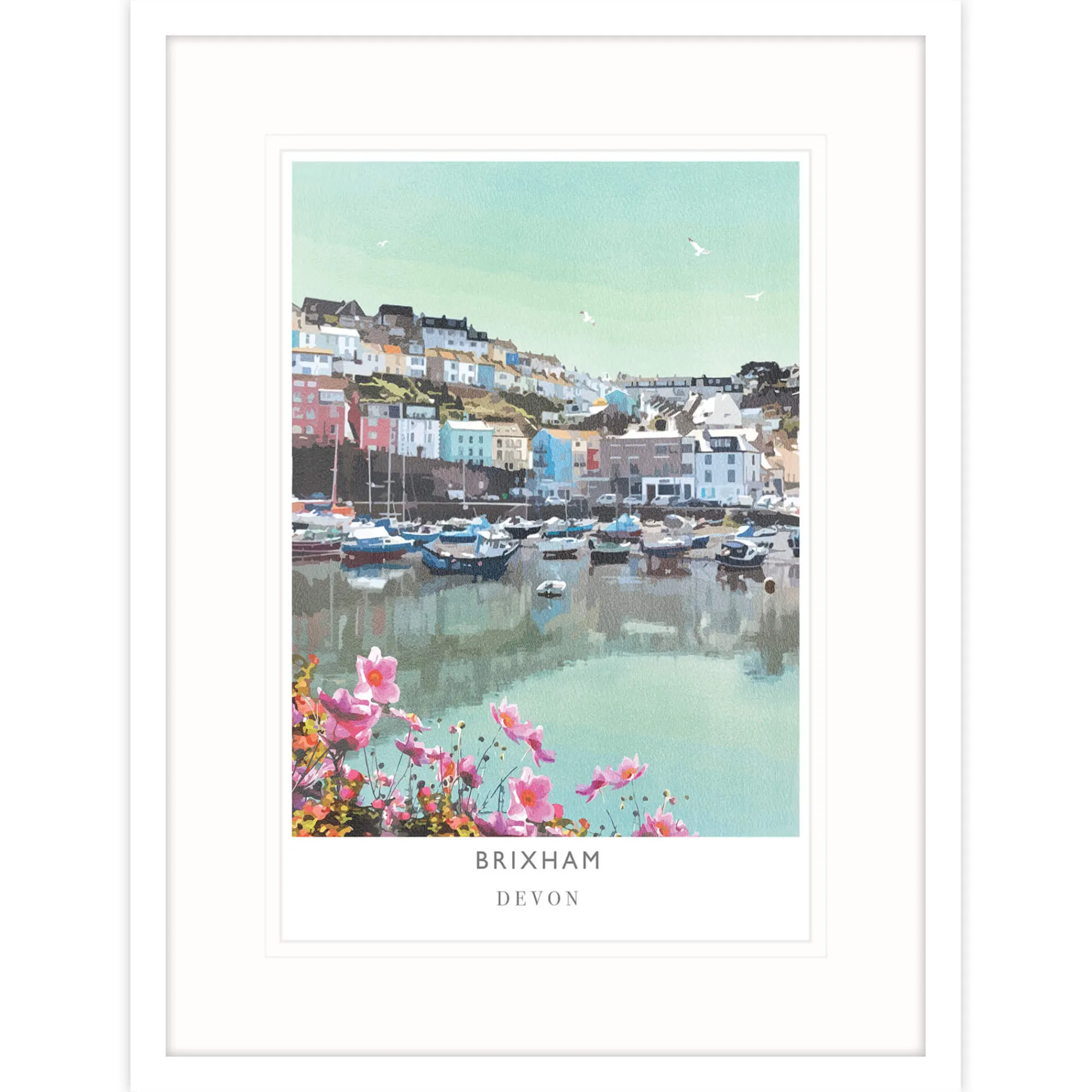 Travel|Framed Prints*Whistlefish Brixham Large Framed Print
