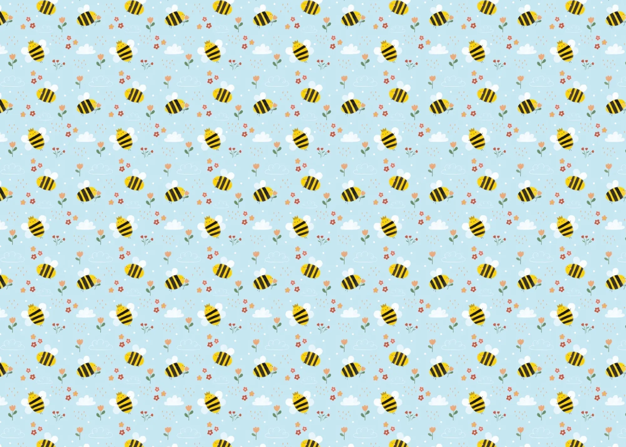 Gift Wrap|Birthday*Whistlefish Bubble Bee Wrapping Paper