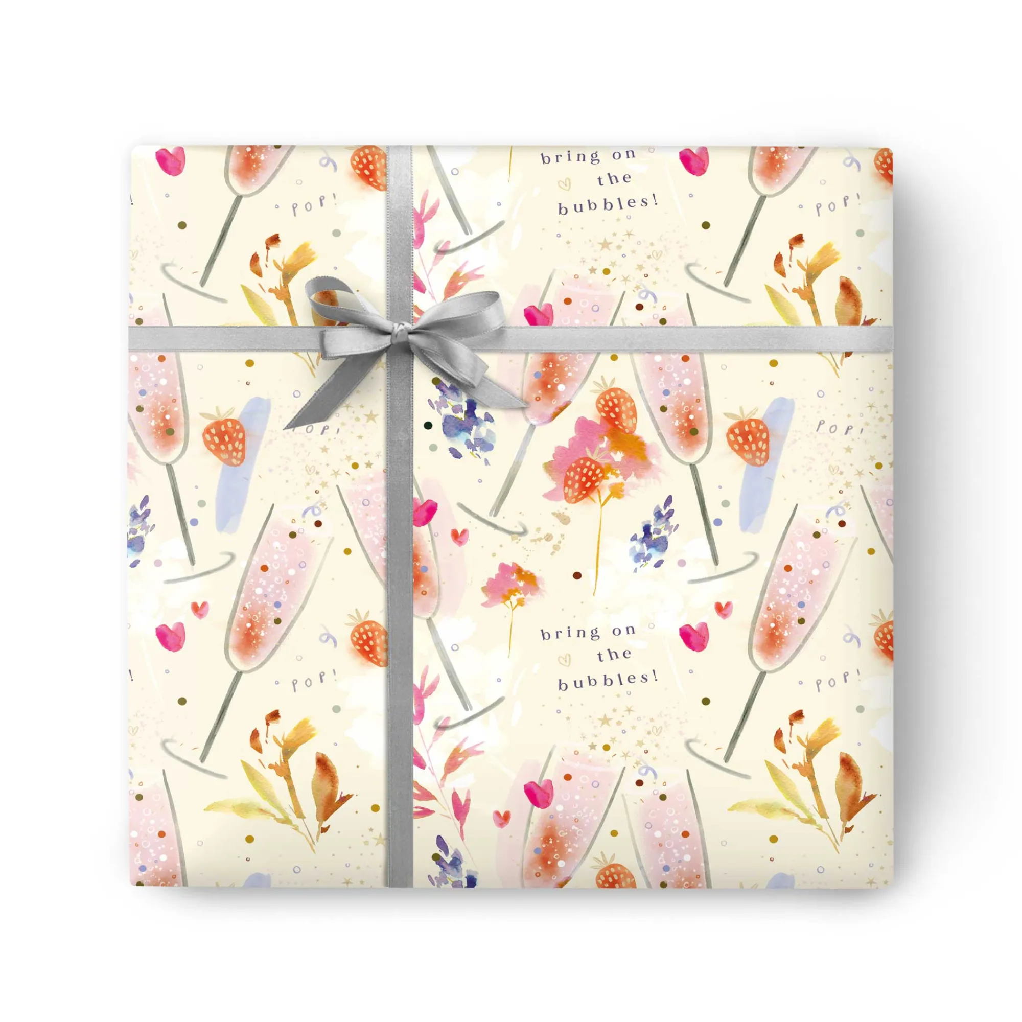Gift Wrap|Congratulations*Whistlefish Bubbles & Hearts Wrapping Paper