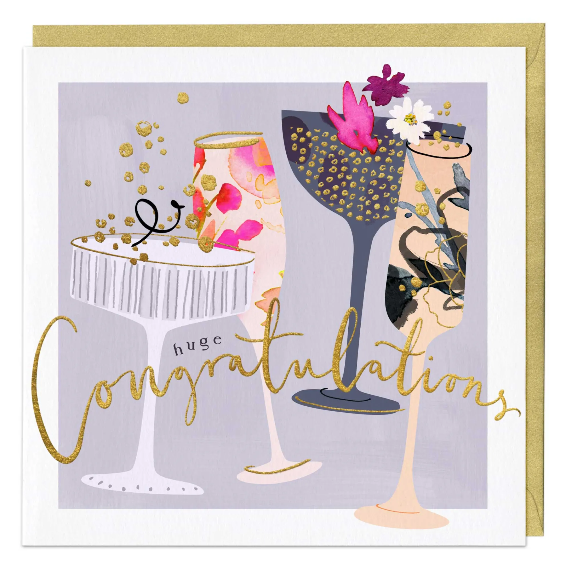 Congratulations|For Her*Whistlefish Bubbly Drinks Luxury Congratulations Card
