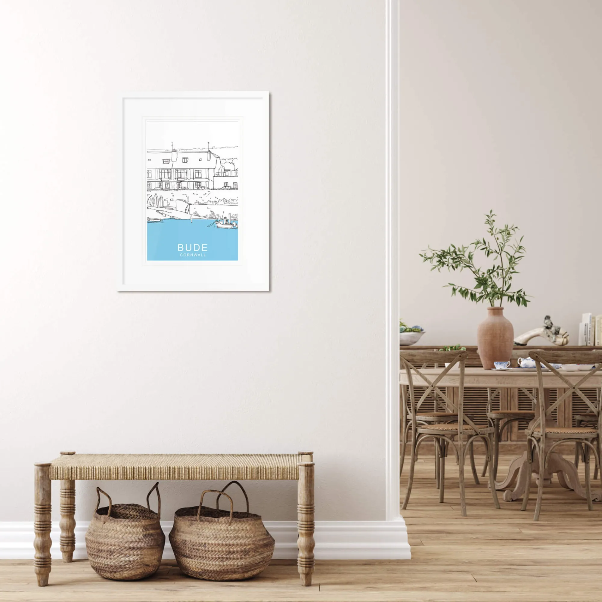 Unframed Prints*Whistlefish Bude Travel Art Print
