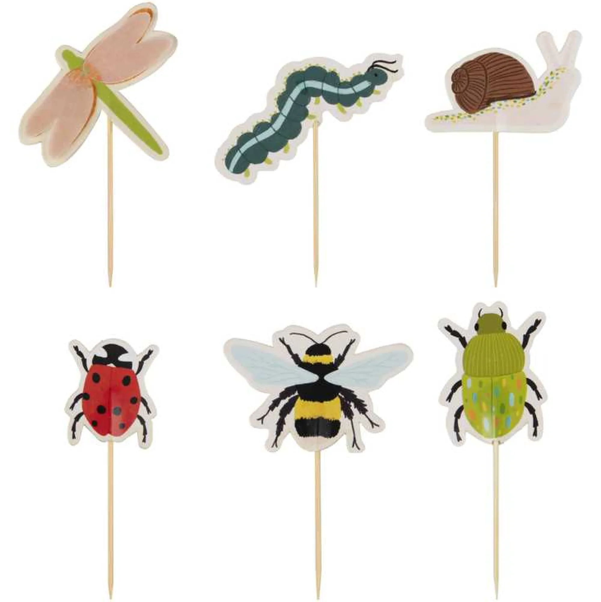 Cake Topper|Birthday*Whistlefish Bug Party Cupcake Toppers