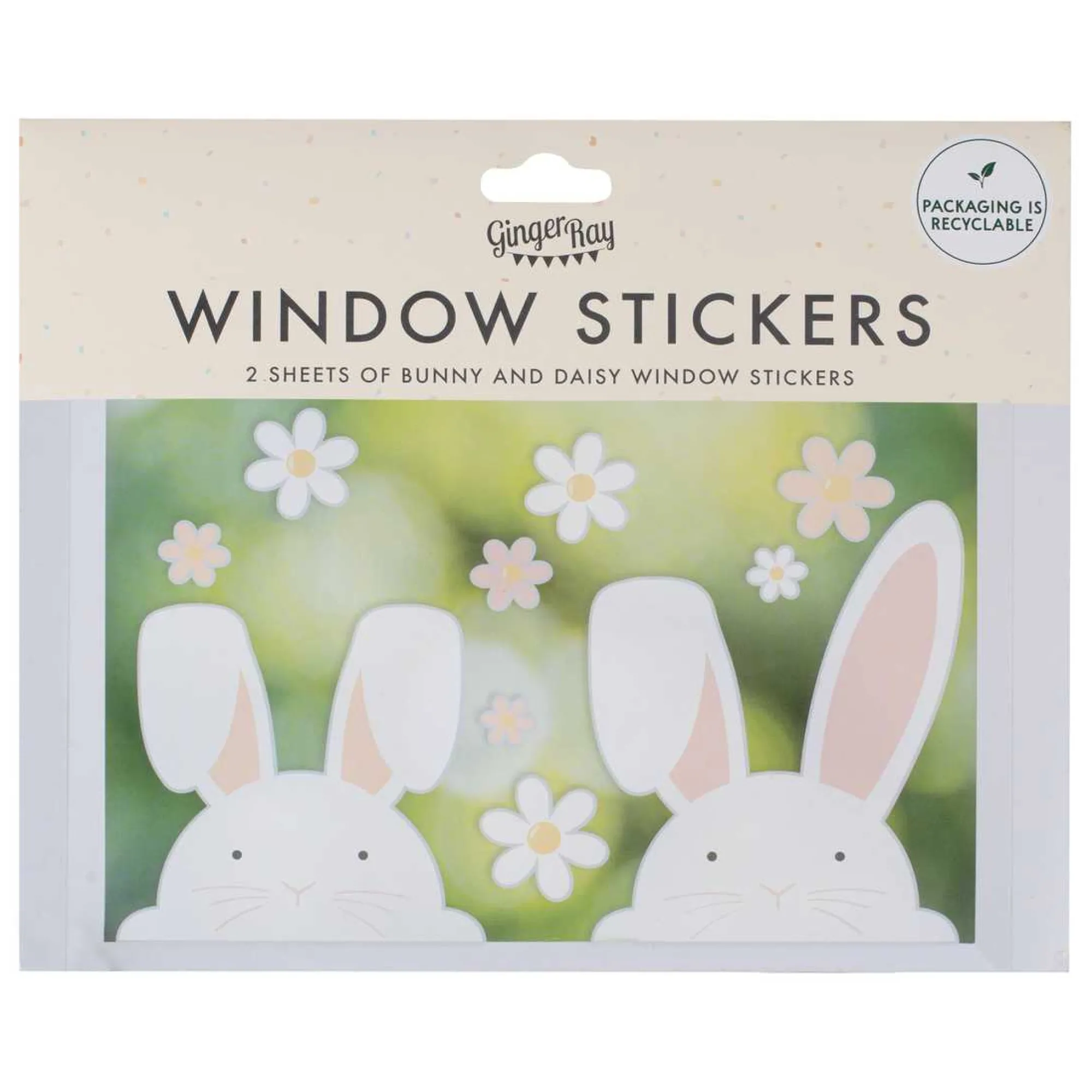 Floral|Easter*Whistlefish Bunny Window Stickers