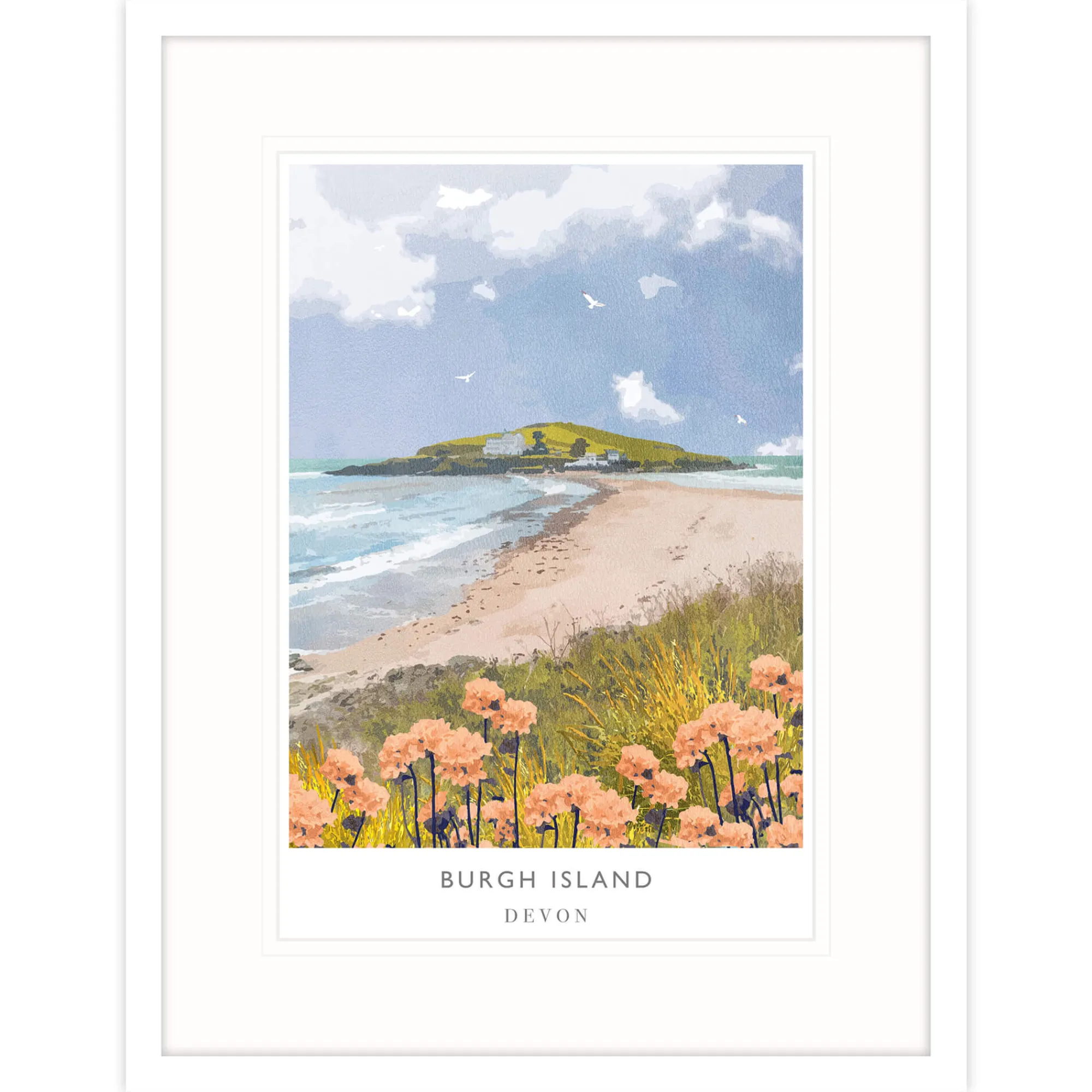 Travel|Framed Prints*Whistlefish Burgh Island Large Framed Print