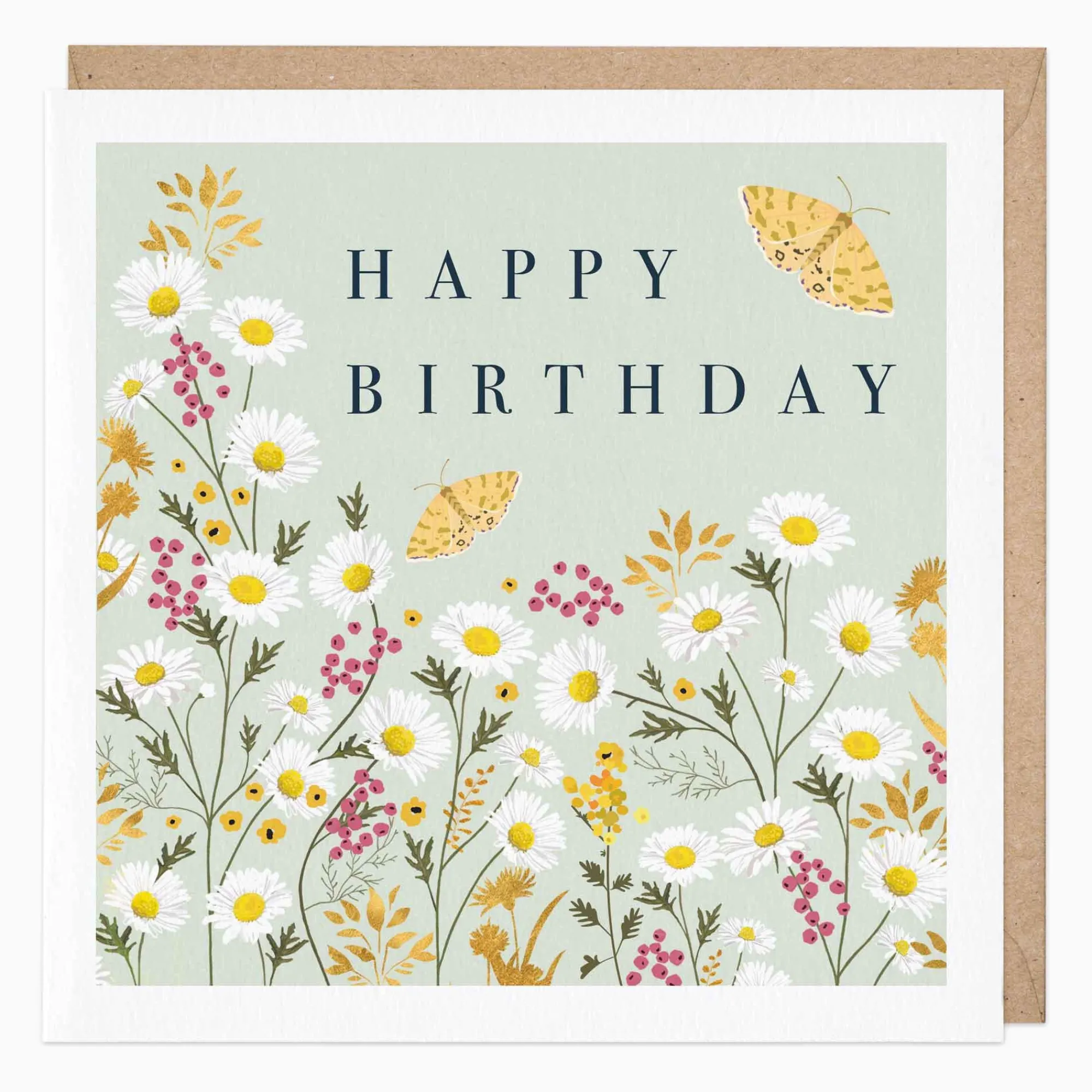 Birthday|For Her*Whistlefish Butterfly Daisy Birthday Card