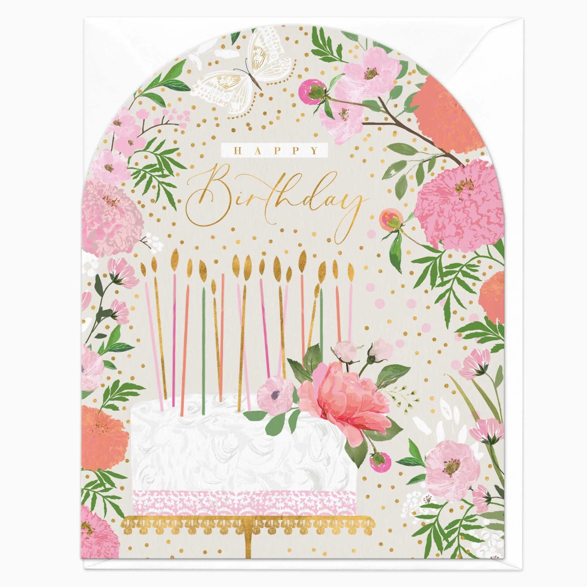 Birthday|For Her*Whistlefish Cake And Flowers Birthday Card