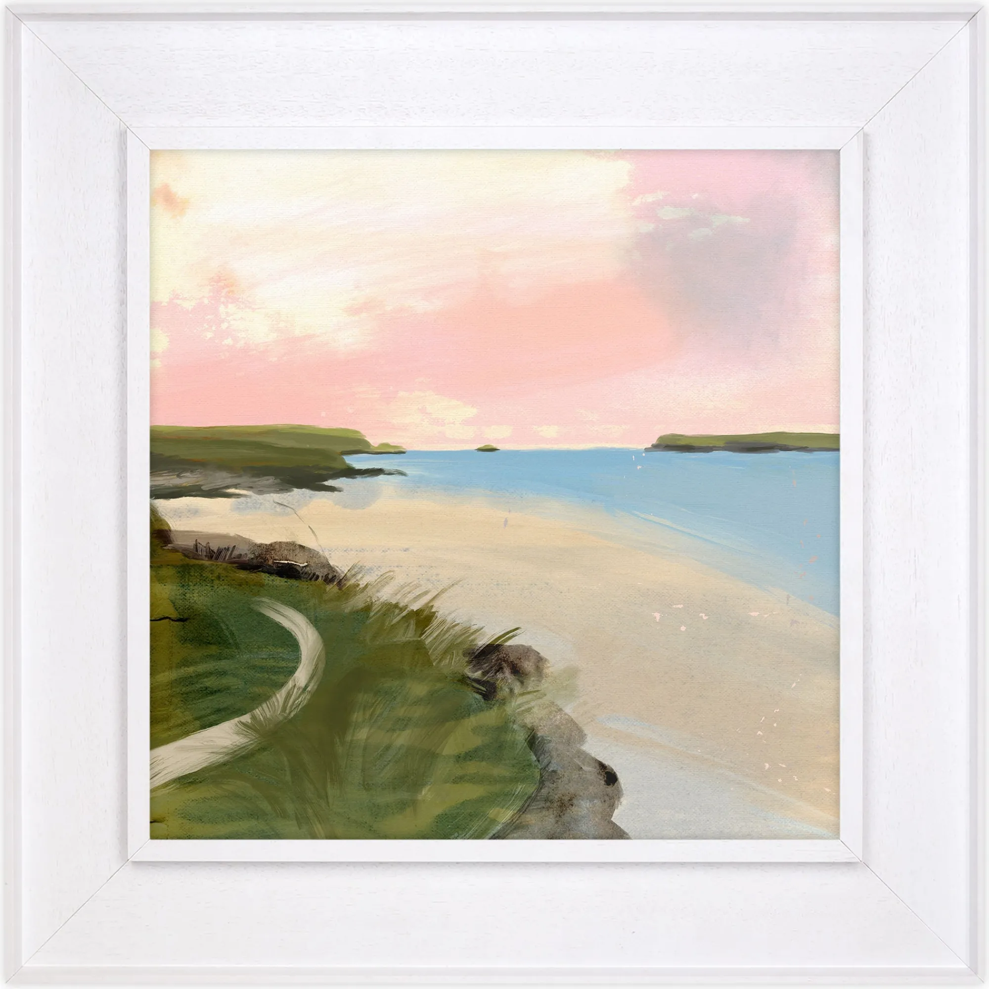 Cornwall|Coastal Scenes*Whistlefish Camel Estuary Tray Framed Canvas