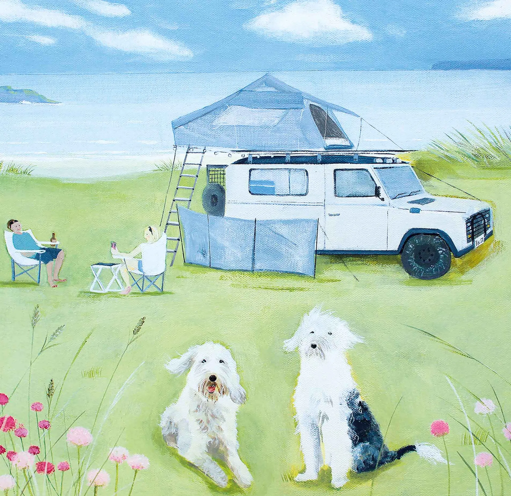 Unframed Prints*Whistlefish Camping In The Dunes Art Print