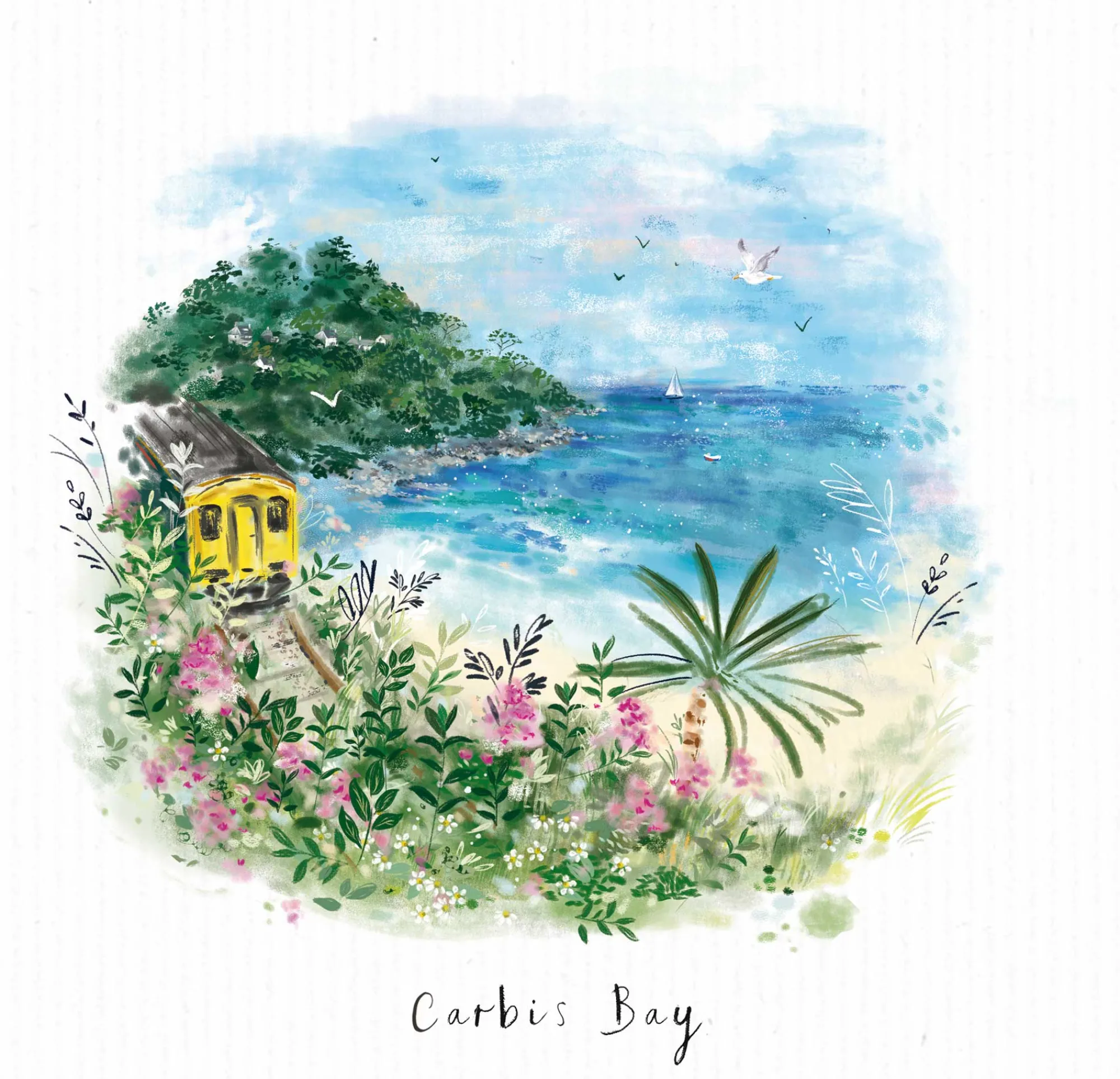 Unframed Prints*Whistlefish Carbis Bay Summer Small Art Print