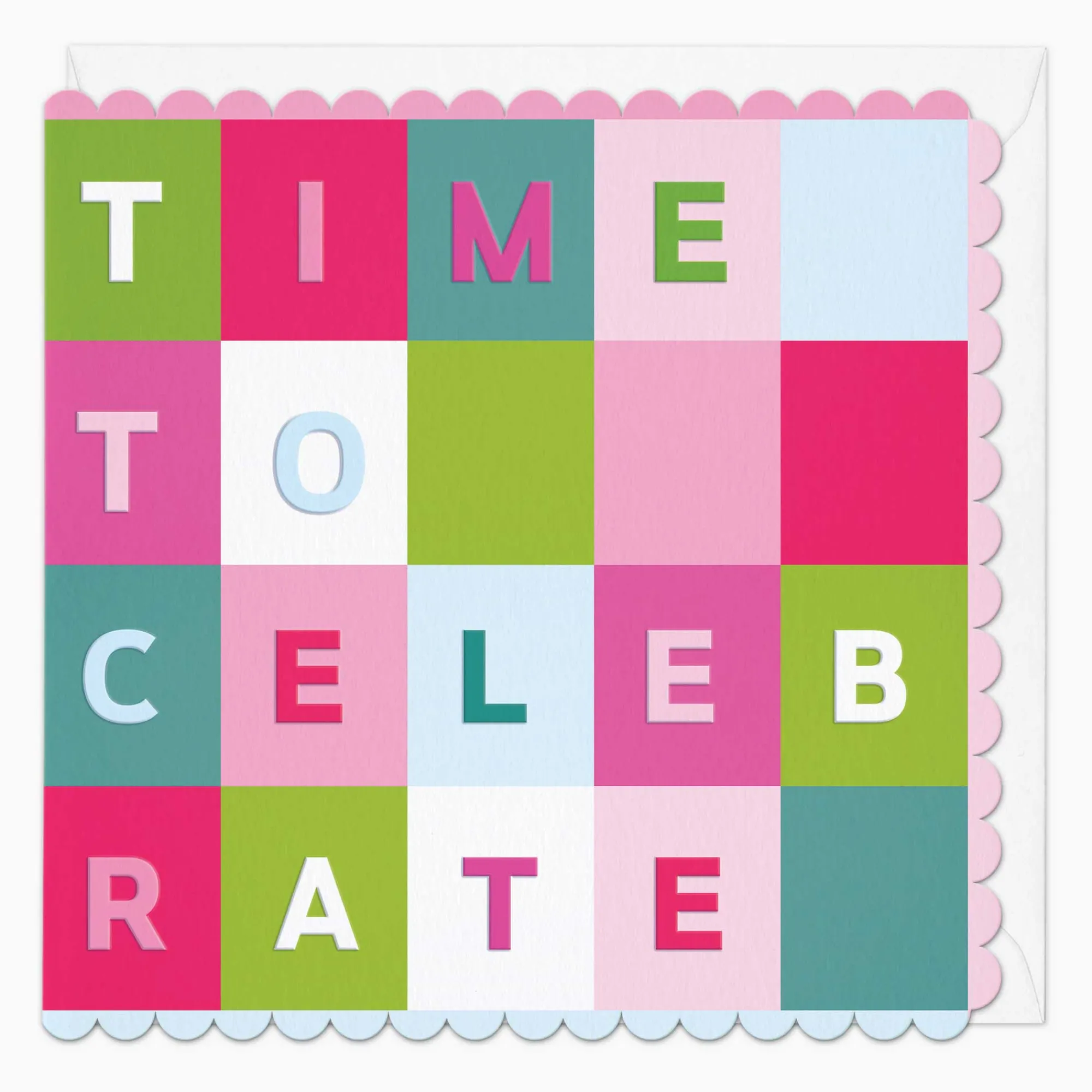 Celebration*Whistlefish Celebrate Scalloped Grid Card