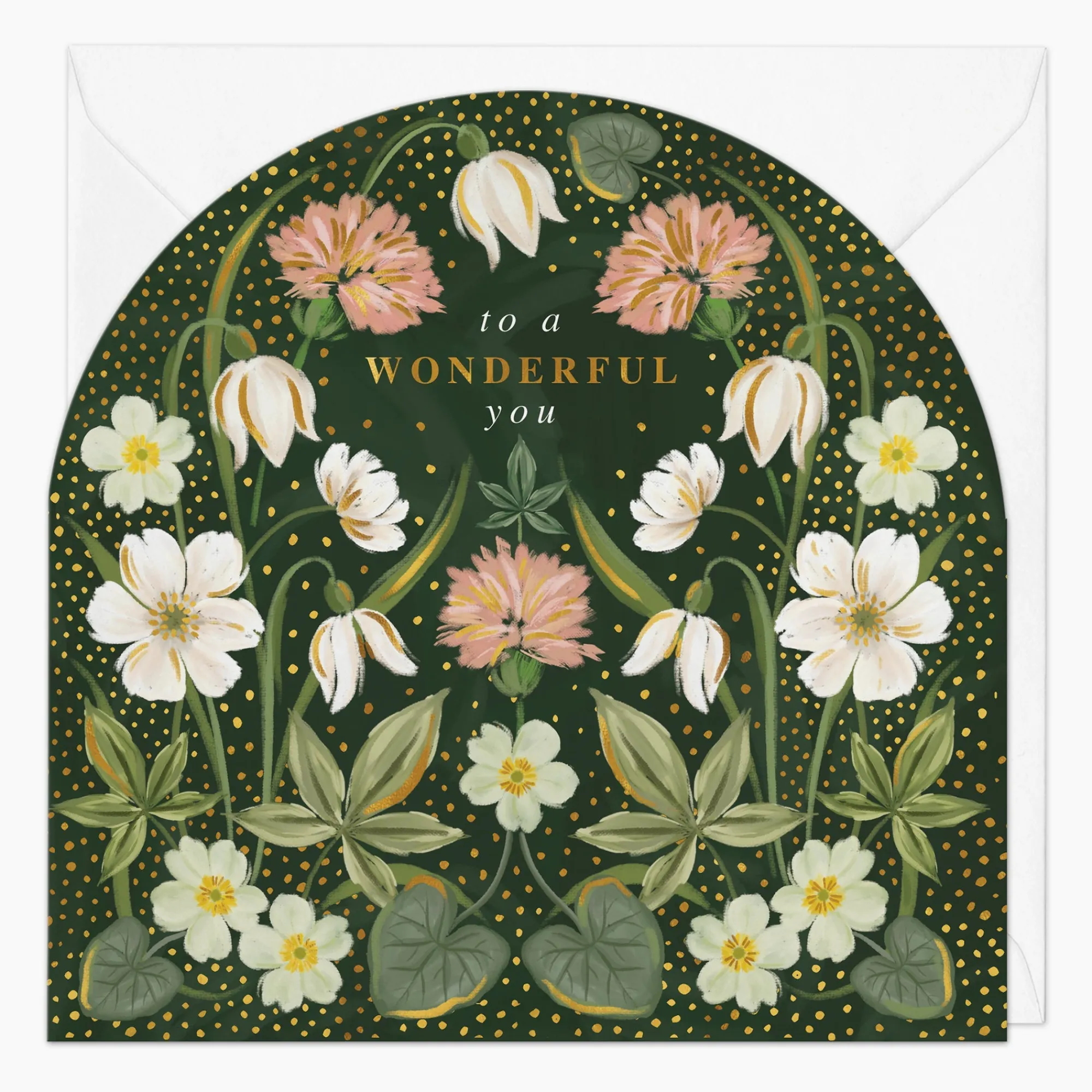 Thinking Of You|Just To Say*Whistlefish Celtic Flowers Wonderful You Arch Card