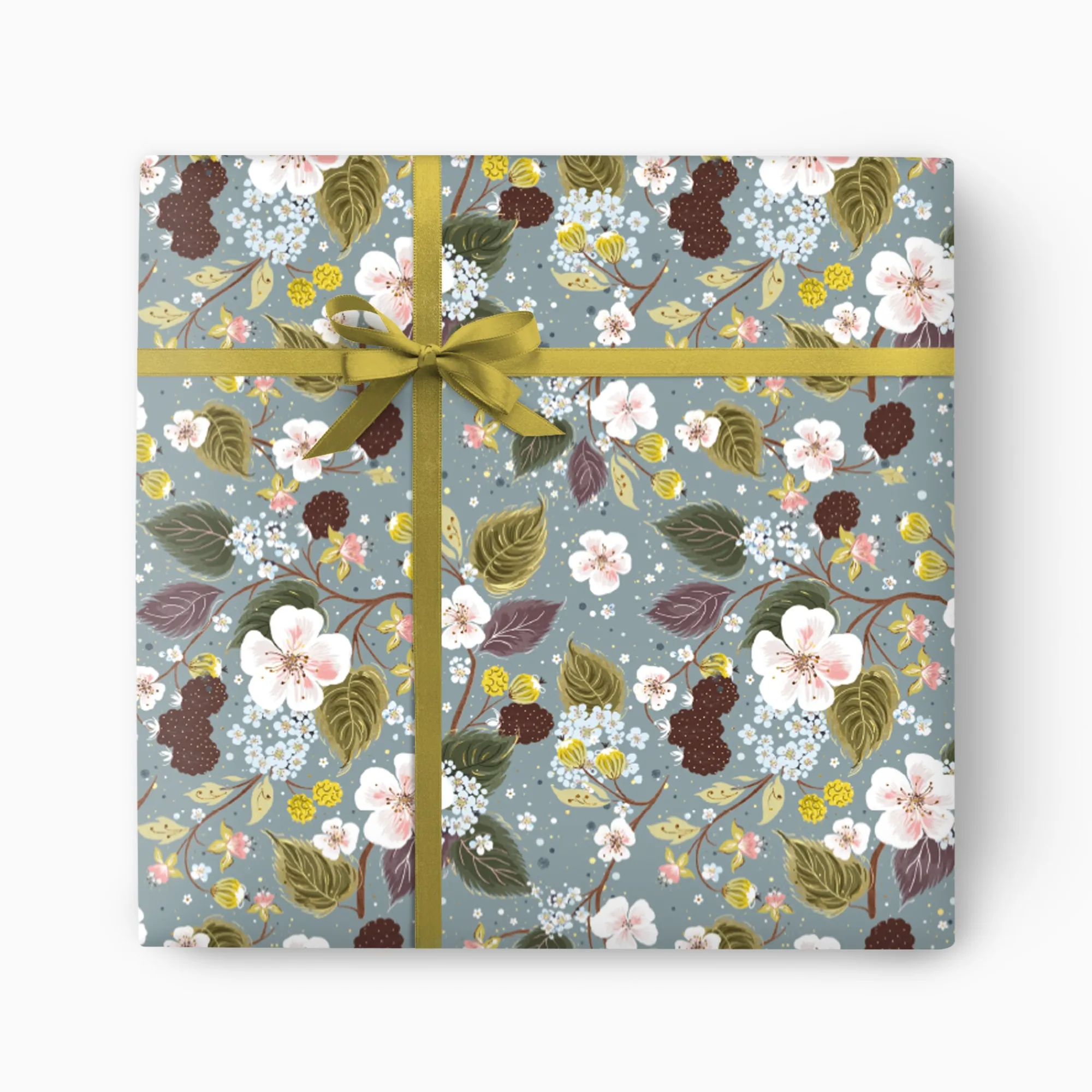 Gift Wrap|Floral*Whistlefish Celtic Forest Blackberries Wrapping Paper