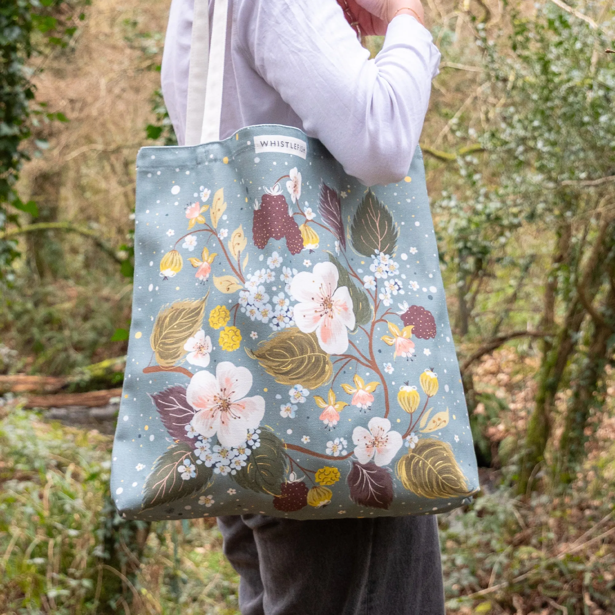 Under £20|Floral Gifts*Whistlefish Celtic Rainforest Blackberry Tote Bag