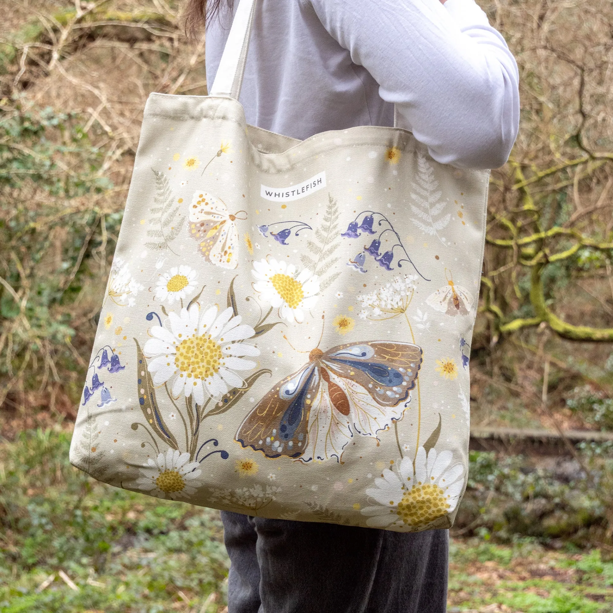 Under £20|Floral Gifts*Whistlefish Celtic Rainforest Moth Tote Bag