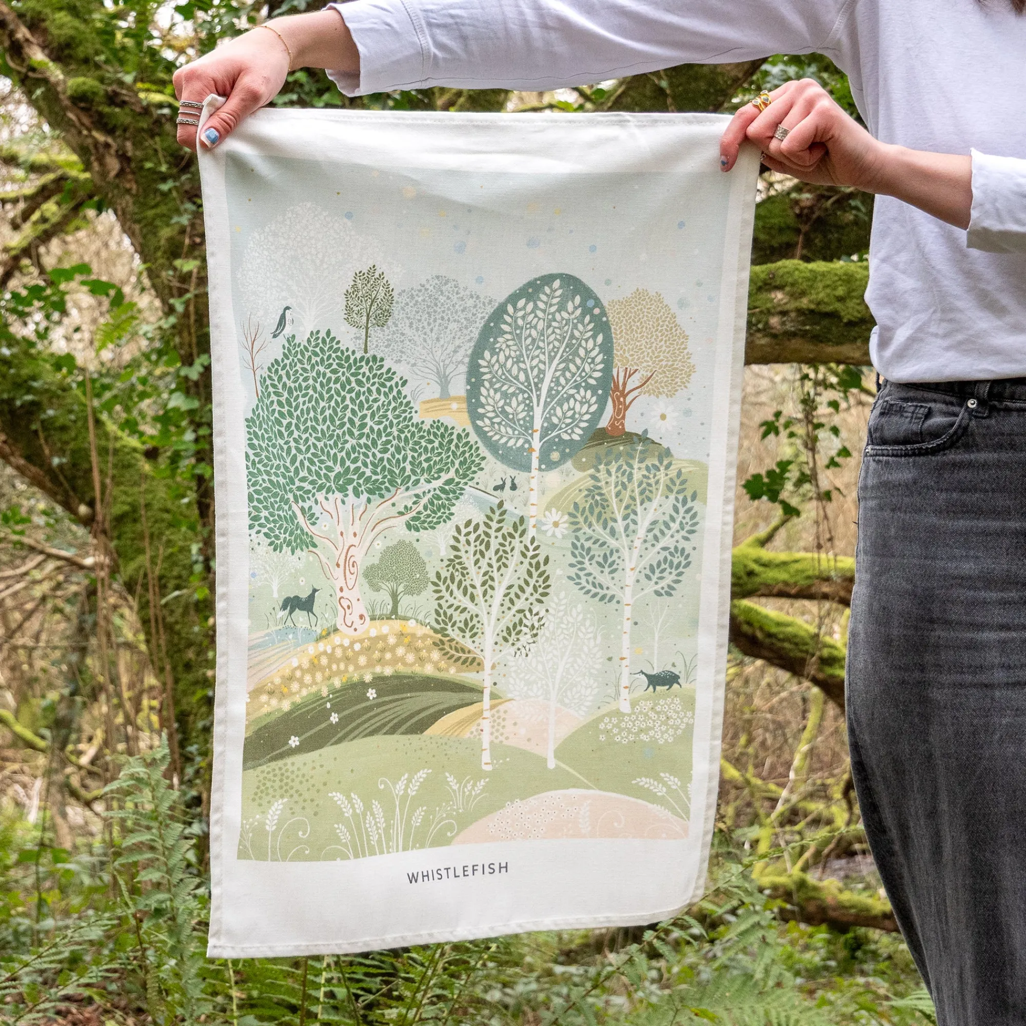 Under £20|Under £10*Whistlefish Celtic Rainforest Trees Tea Towel