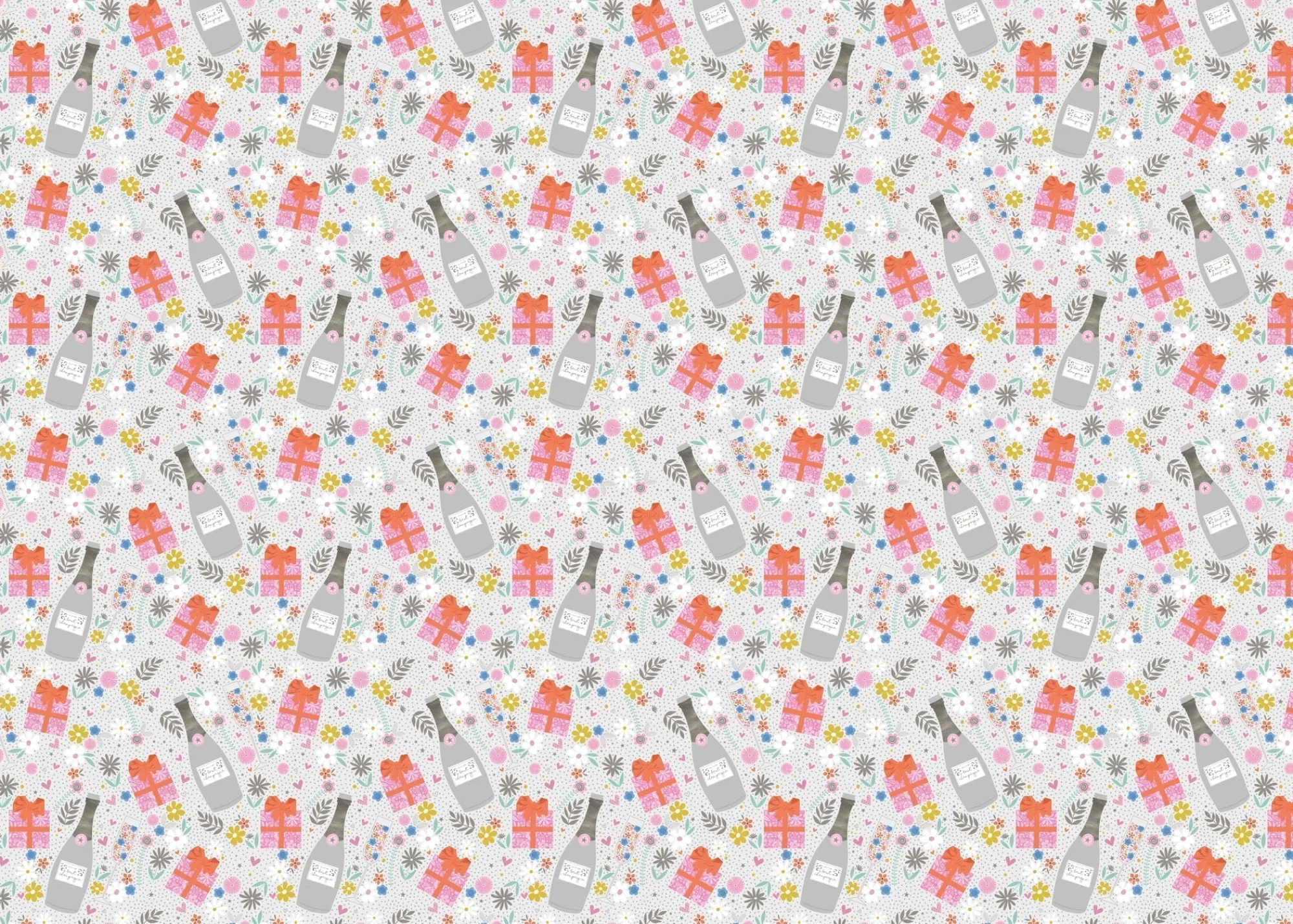 Gift Wrap|Wedding*Whistlefish Champagne Present Wrapping Paper