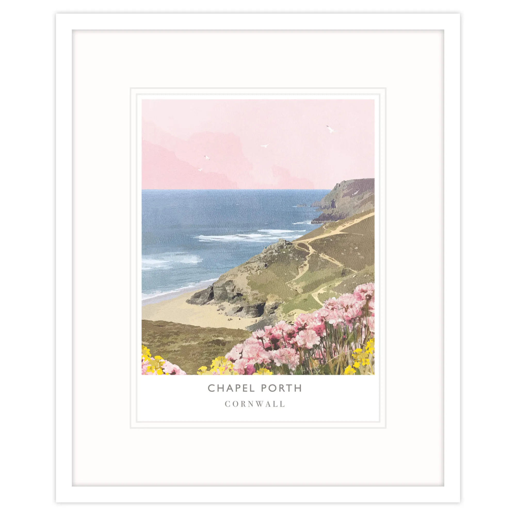 Cornwall|Travel*Whistlefish Chapel Porth Framed Print