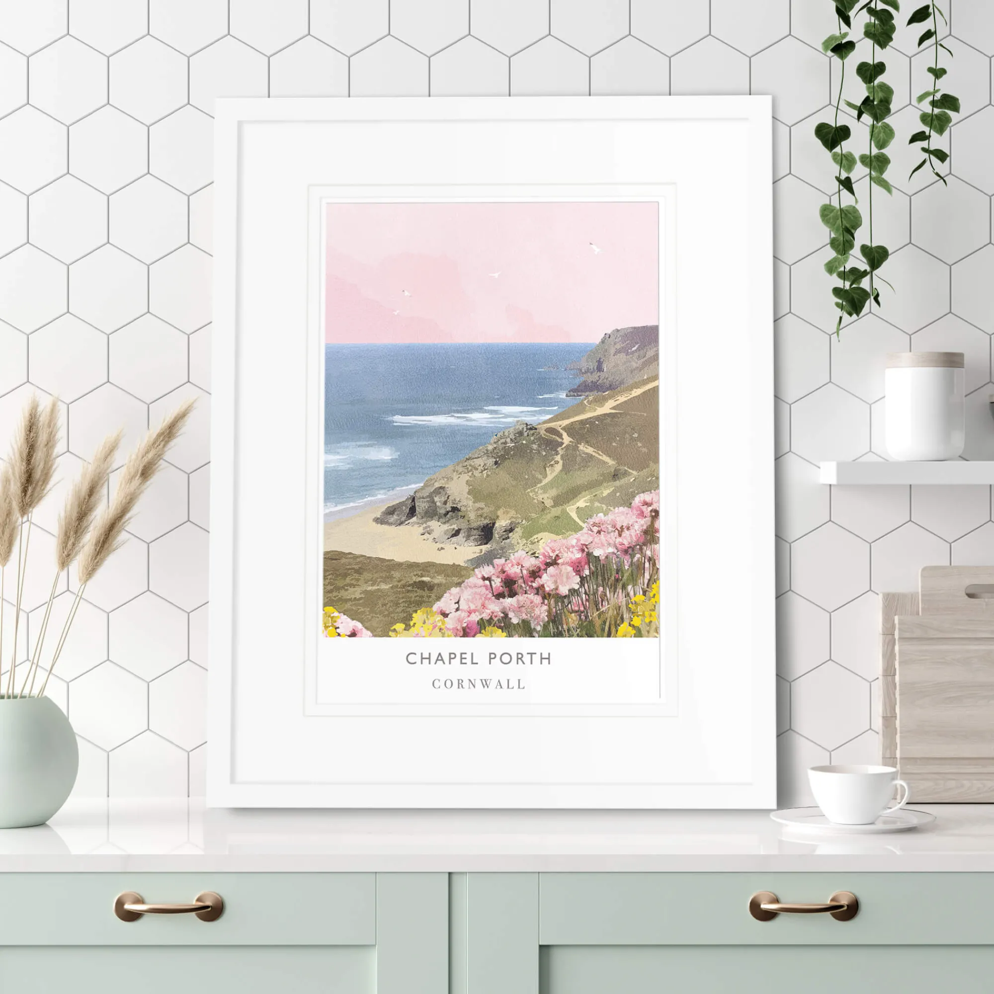 Cornwall|Travel*Whistlefish Chapel Porth Framed Print