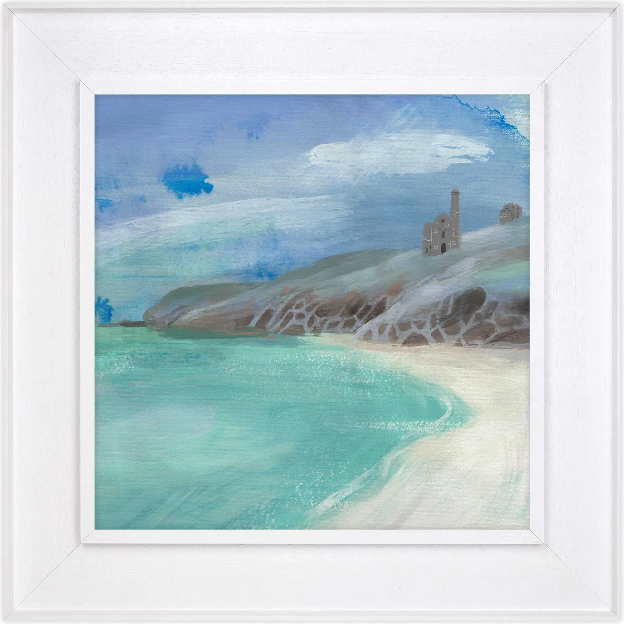 Cornwall|Floral & Flowers*Whistlefish Chapel Porth Tray Framed Canvas