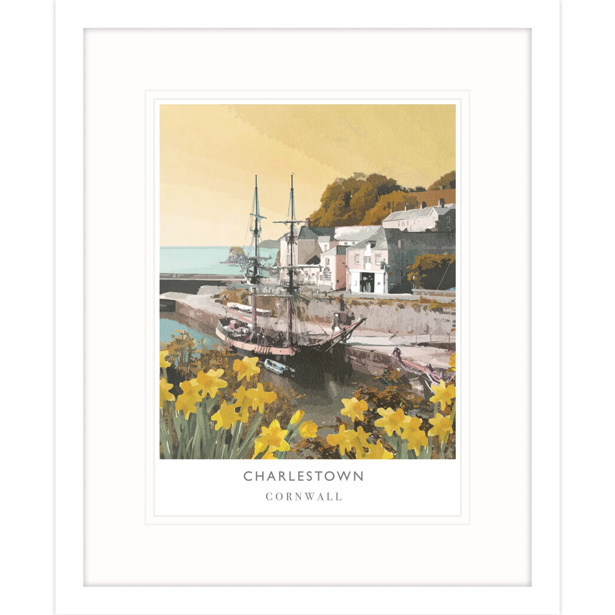 Cornwall|Travel*Whistlefish Charlestown Framed Print
