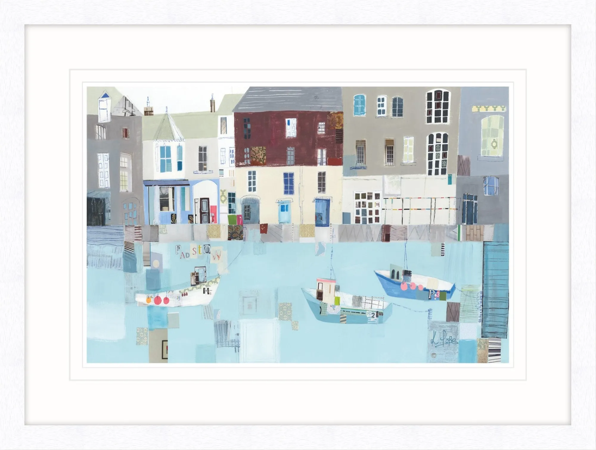 Padstow|Cornwall*Whistlefish Charming Padstow Medium Framed Print