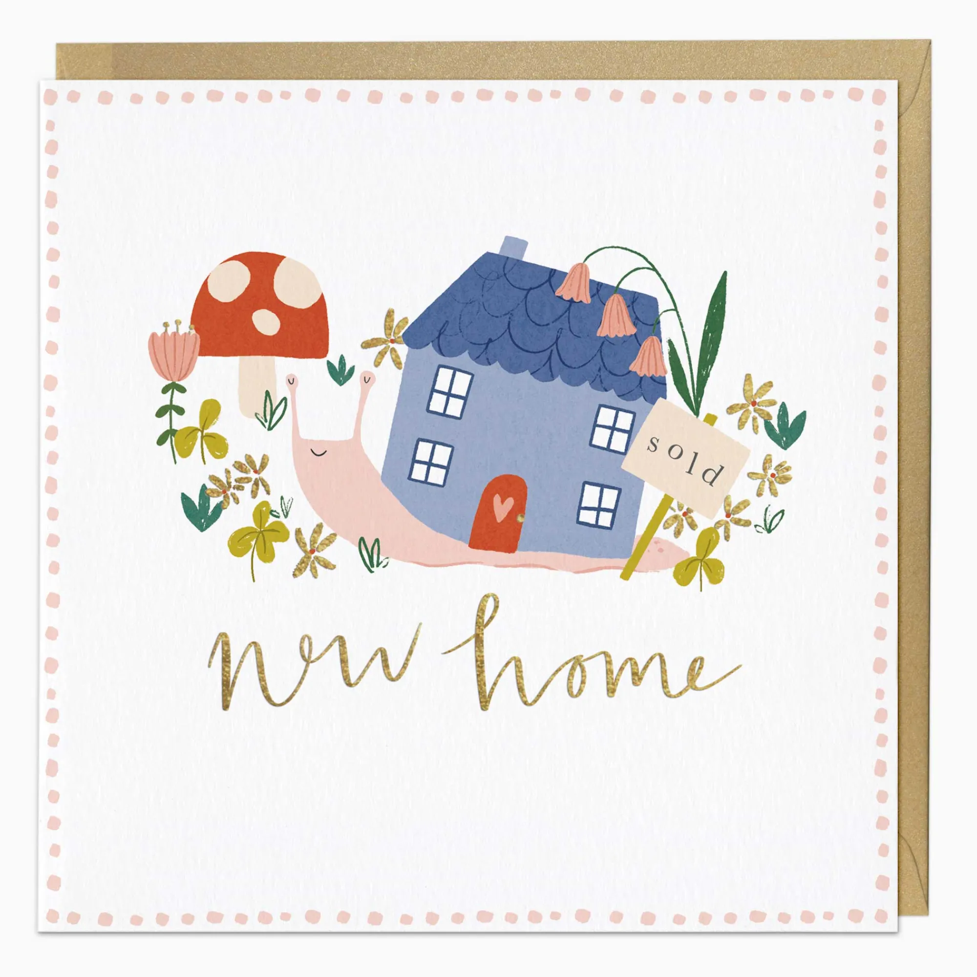 New Home*Whistlefish Cheerful Snail New Home Card