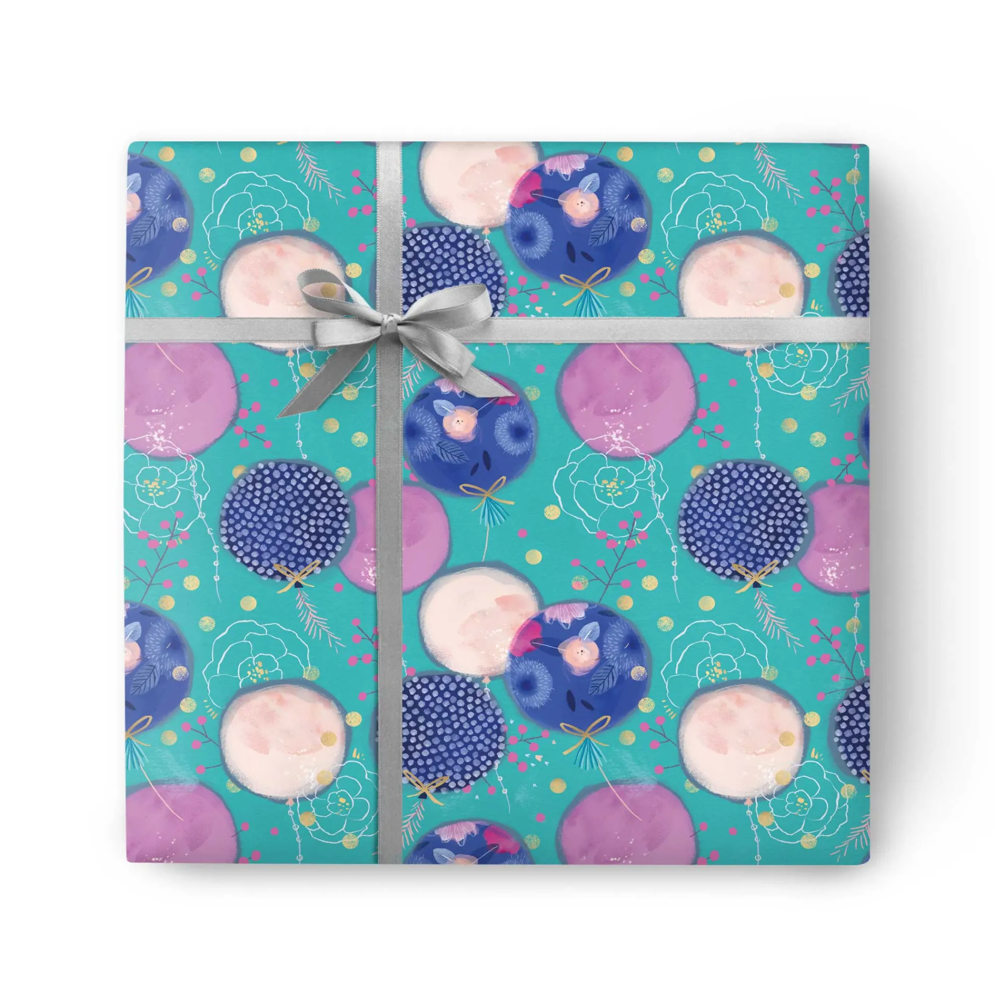 Gift Wrap|Birthday*Whistlefish Cheri Balloons Wrapping Paper