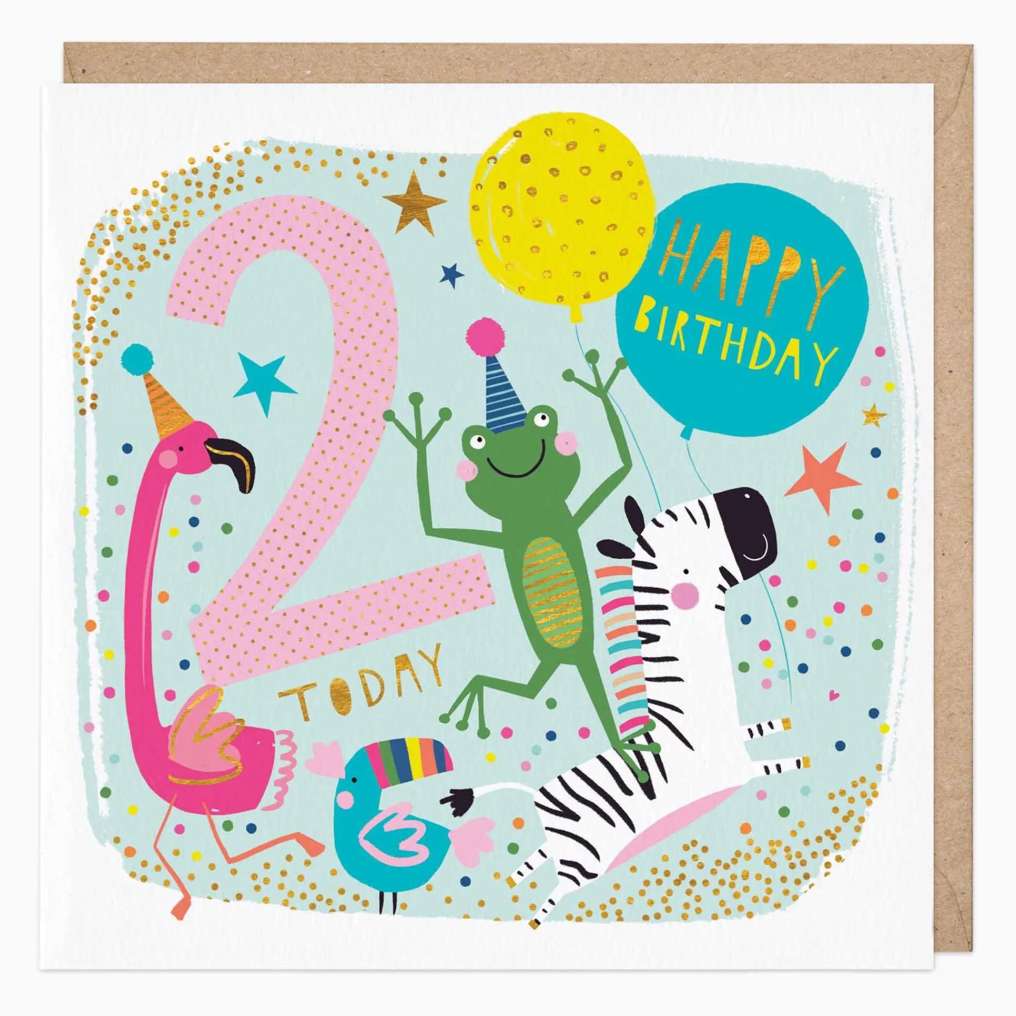 Birthday|By Age*Whistlefish Children's Second Birthday Animals Card