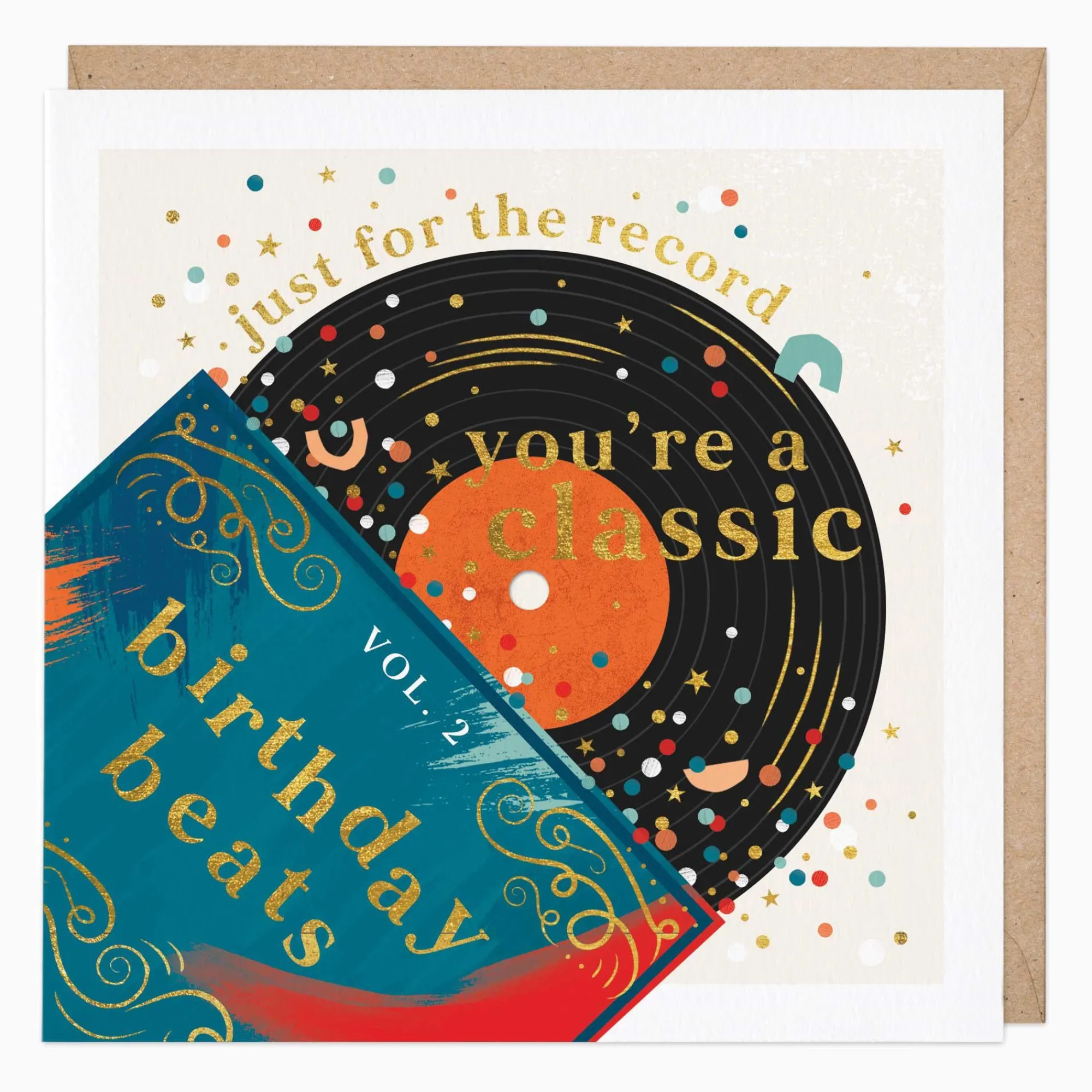 Birthday*Whistlefish Classic Record Birthday Card